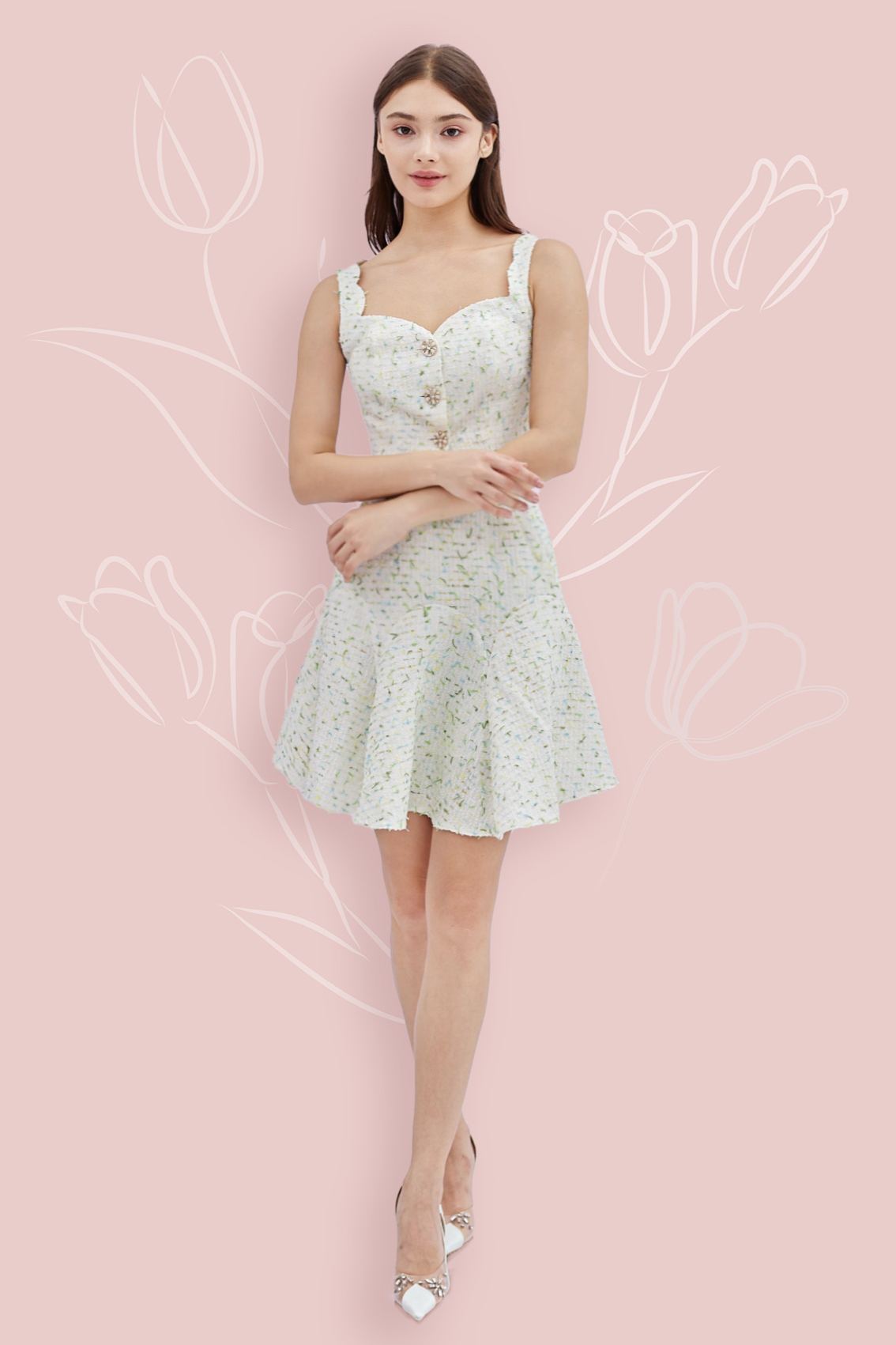 Juliet Multi Coloured Tweed Skirt