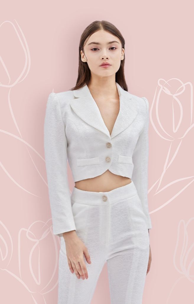 Ifa White Jacquard Top