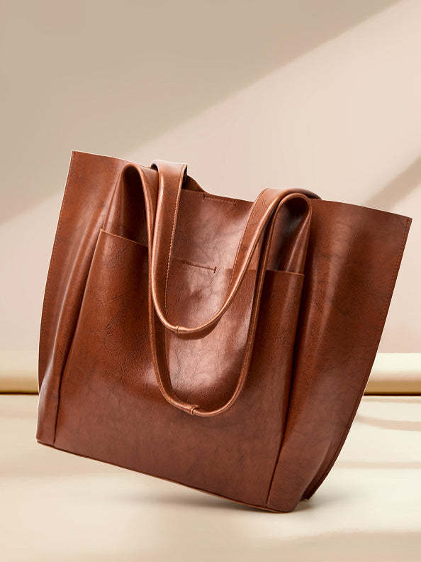 Vintage leather tote bag mySite