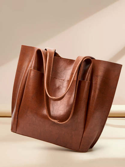 Vintage leather tote bag mySite