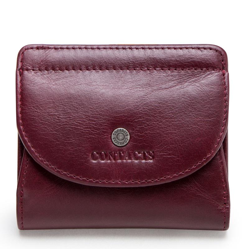 Fashion top layer cowhide ladies wallet trend small card holder mySite