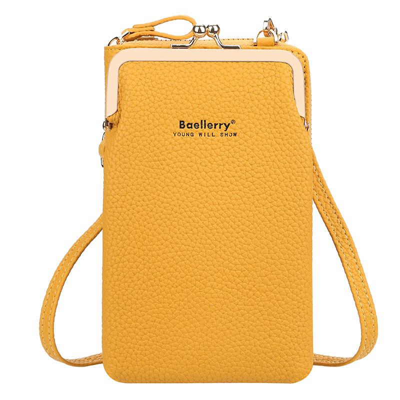 Ladies vertical lychee pattern shoulder messenger bag mySite
