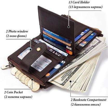 GenuineLeather Anti-theft Retro Wallet mySite