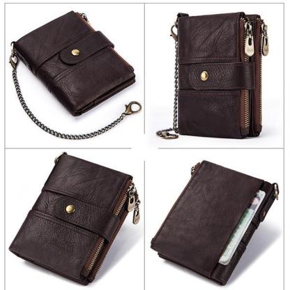GenuineLeather Anti-theft Retro Wallet mySite