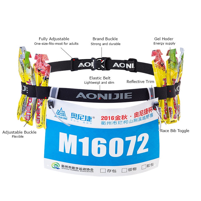 Aonijie Race BIB Number Belt
