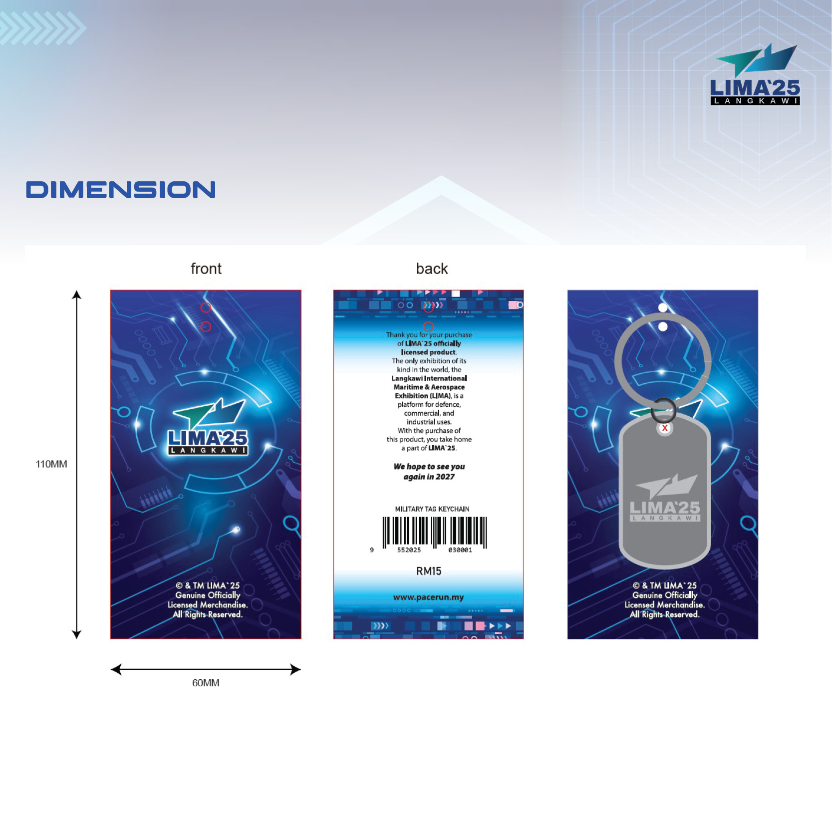 LIMA`25 Military Tag Kechain