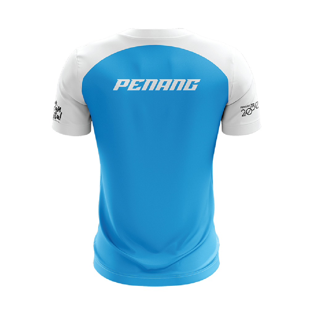 SUKMA PENANG Tee White/Cyan