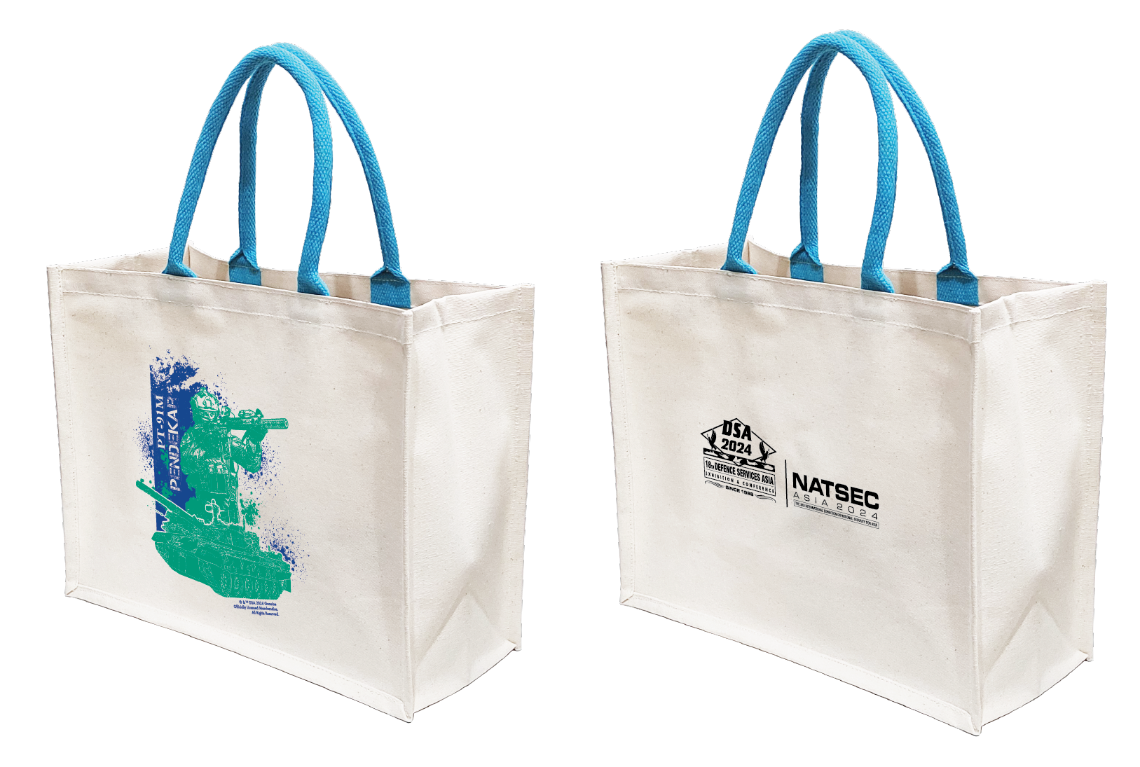 DSA 2024 PT-91M Pendekar Exclusive Canvas Carrier Bag (Blue Handle)