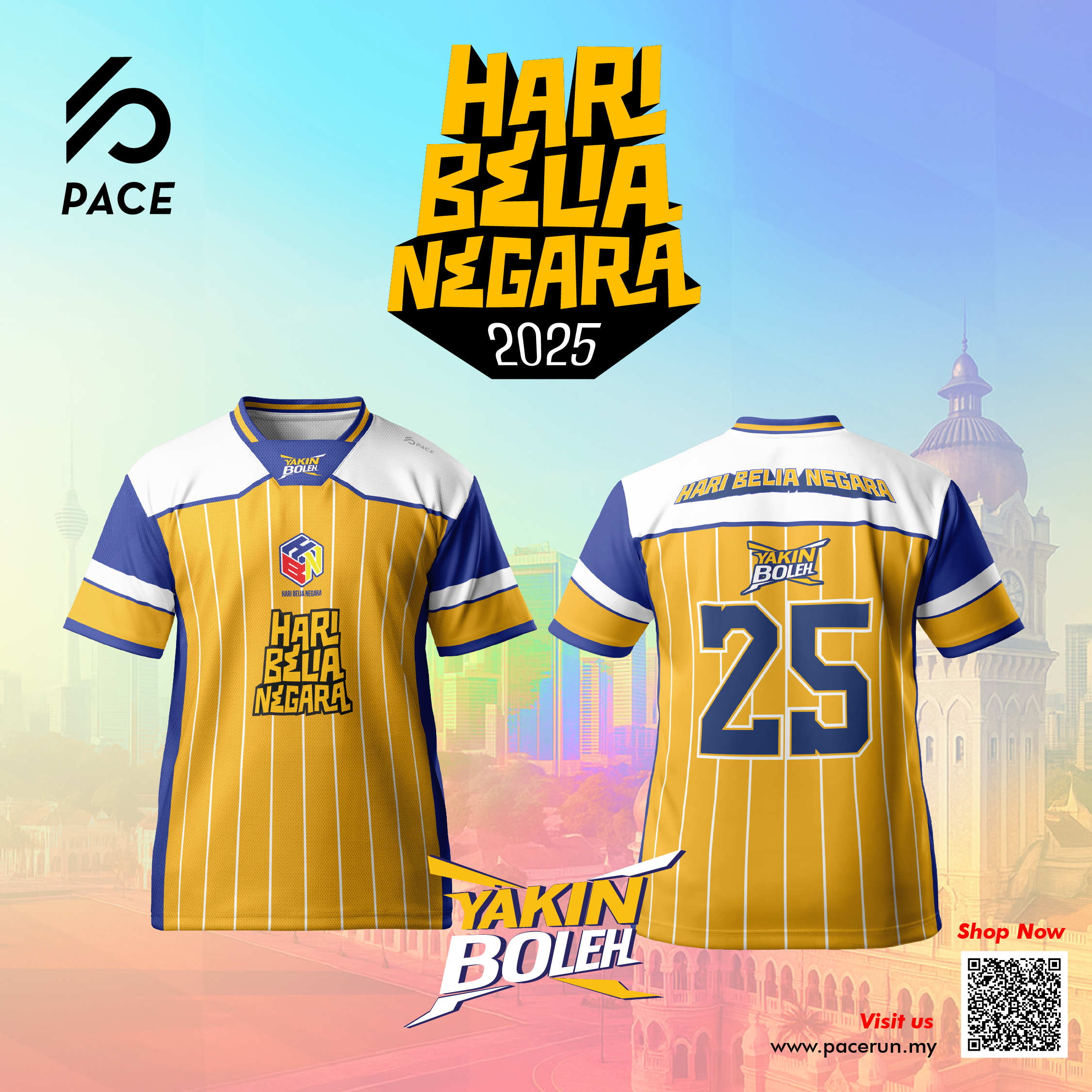 HARI BELIA NEGARA`25 Yakin Boleh NFL Jersey - Short Sleeve