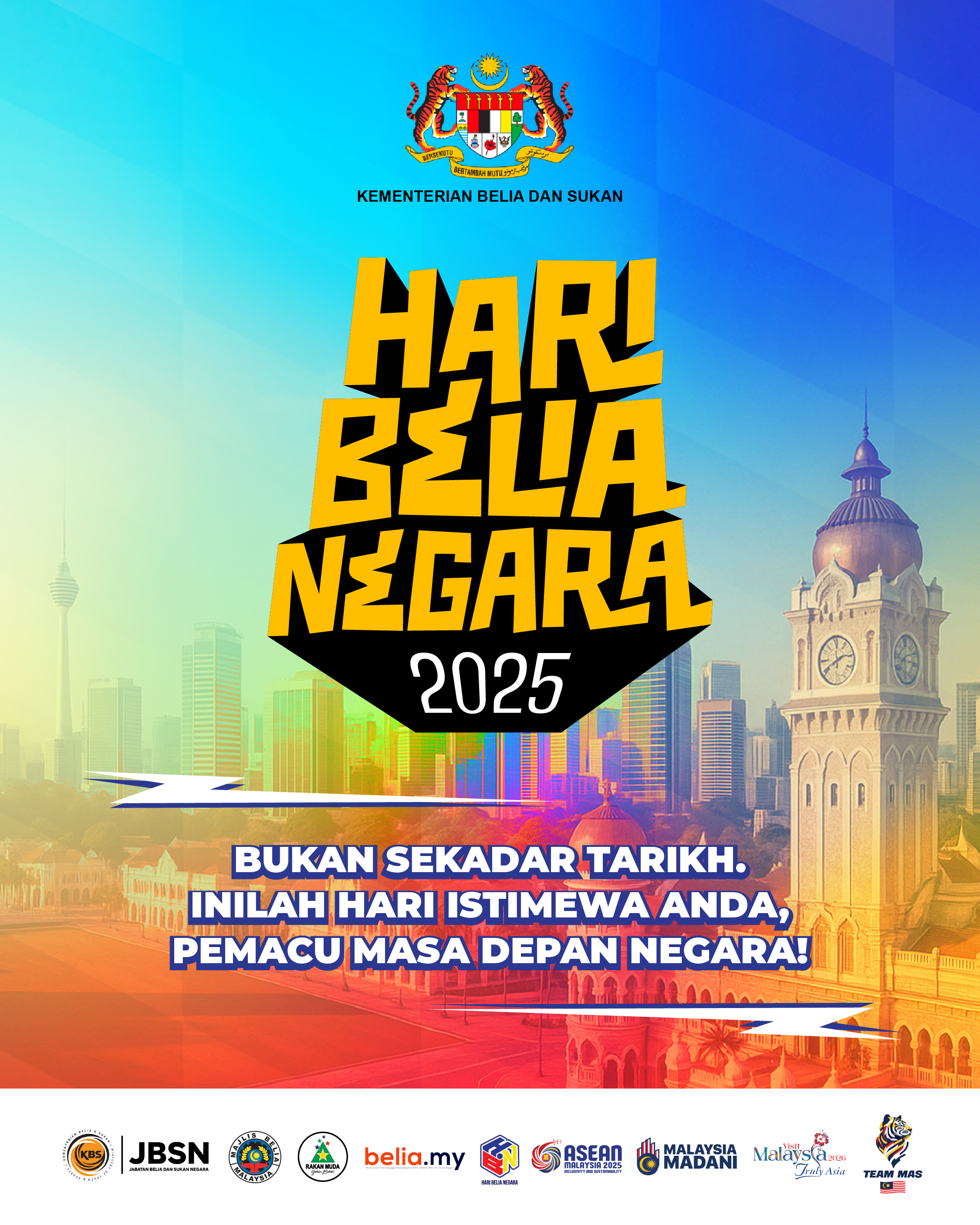 HARI BELIA NEGARA`25 Yakin Boleh NFL Jersey - Short Sleeve