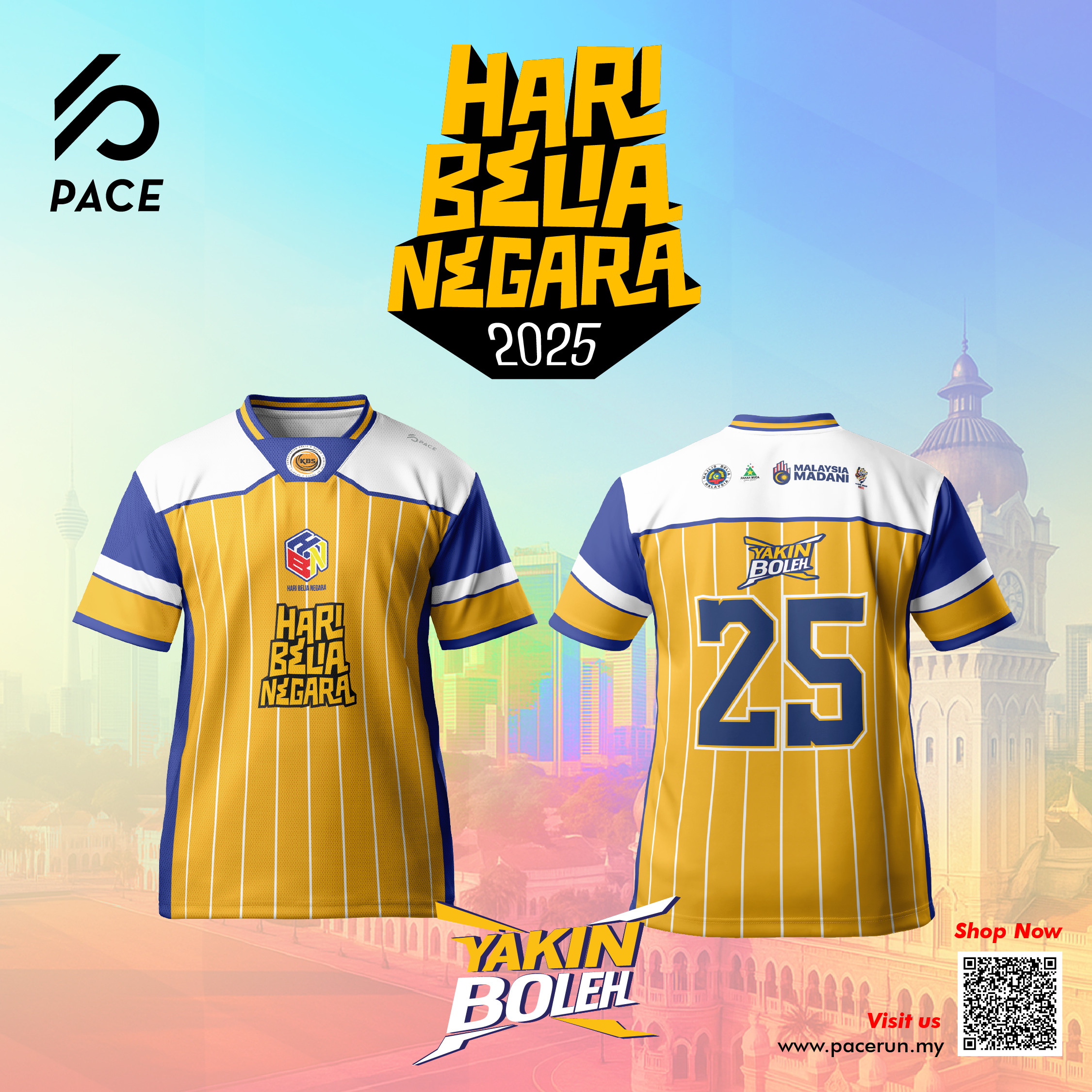 HARI BELIA NEGARA`25 KBS Yakin Boleh NFL Jersey - Short Sleeve