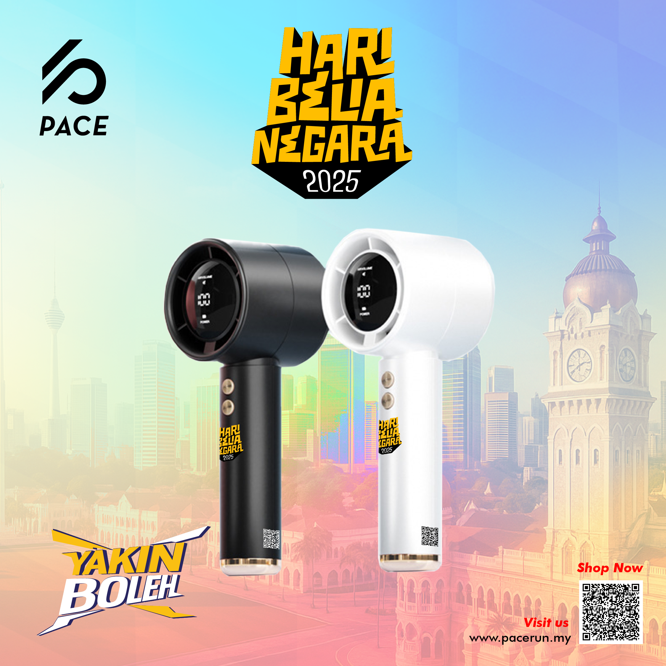 HARI BELIA NEGARA`25 Yakin Boleh KBS Hand Fan