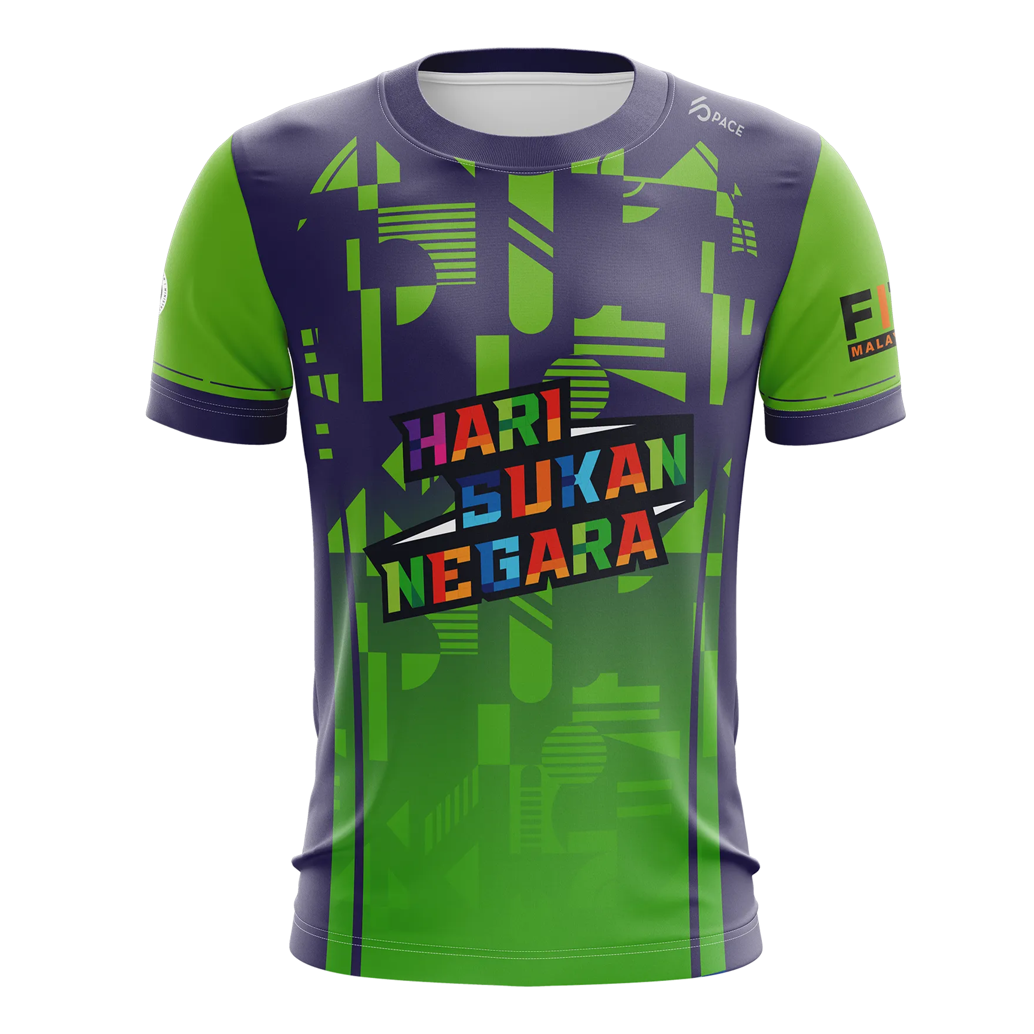 HARI SUKAN NEGARA`23 Short Sleeve Blue/Green 
