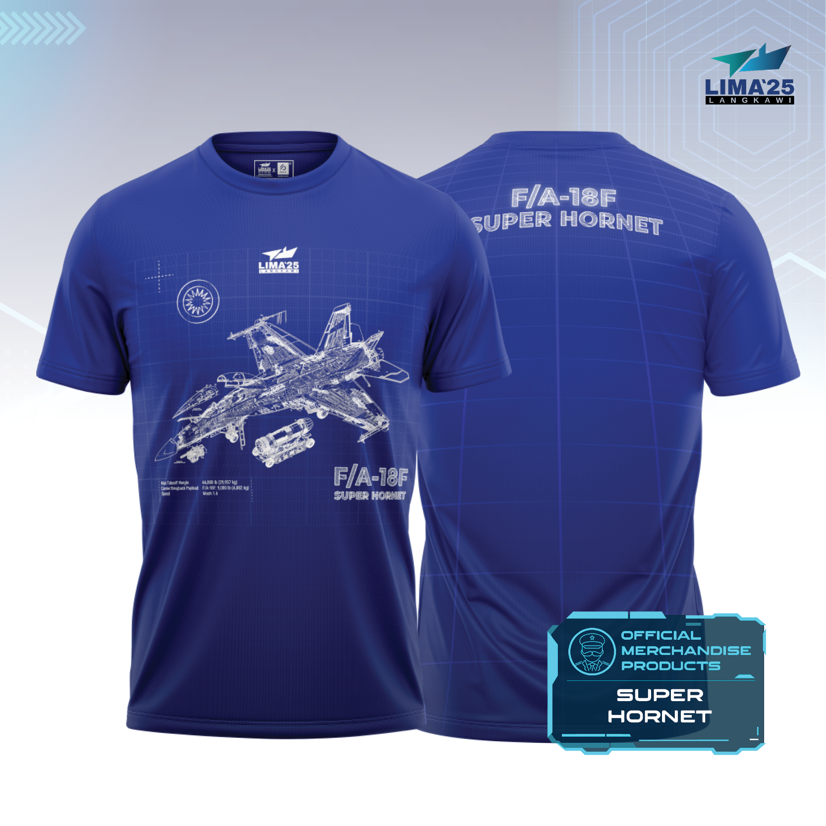 LIMA`25 Super Hornet Blue print Tee
