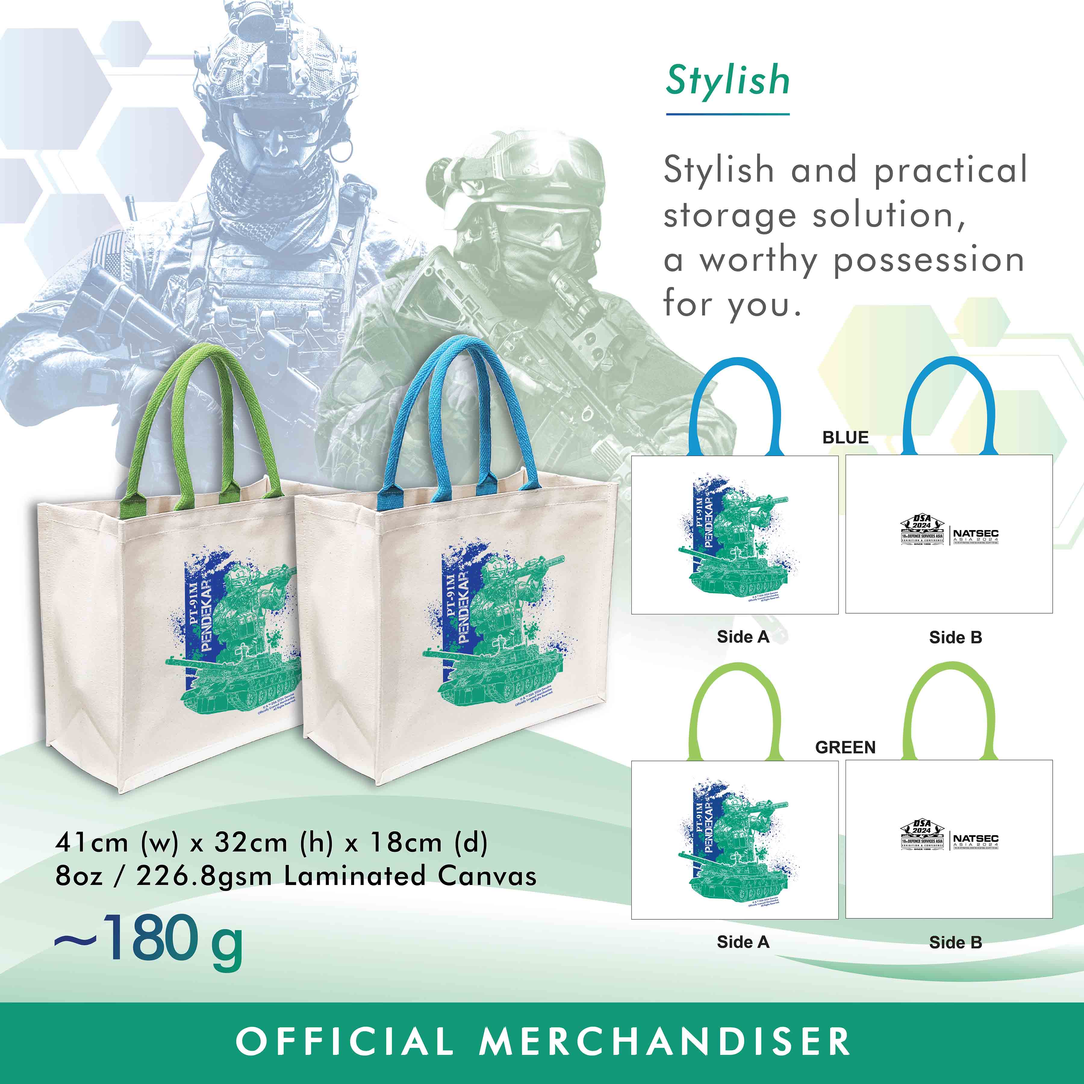 DSA 2024 PT-91M Pendekar Exclusive Canvas Carrier Bag 
