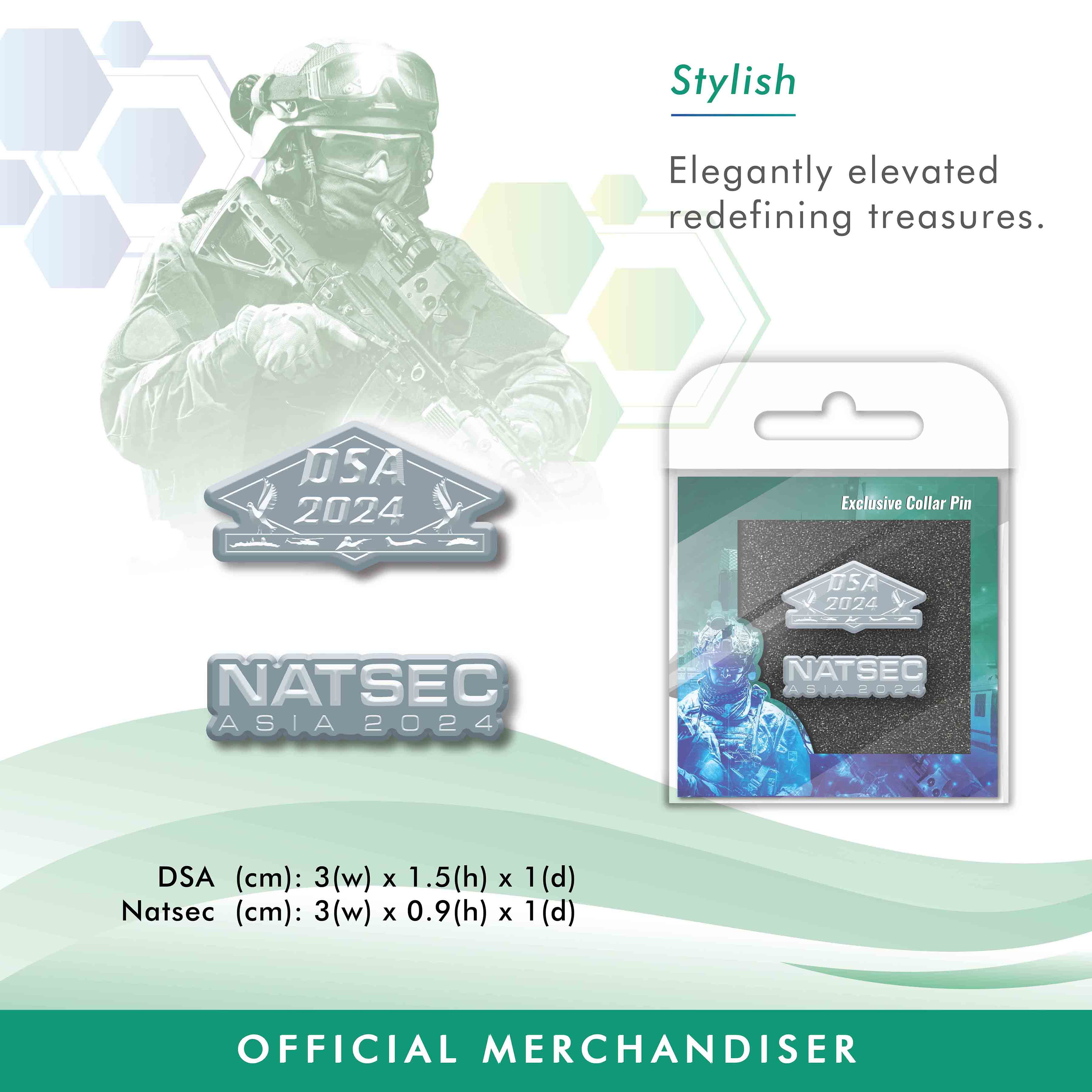 DSA 2024 3D Metal Collar Pin 