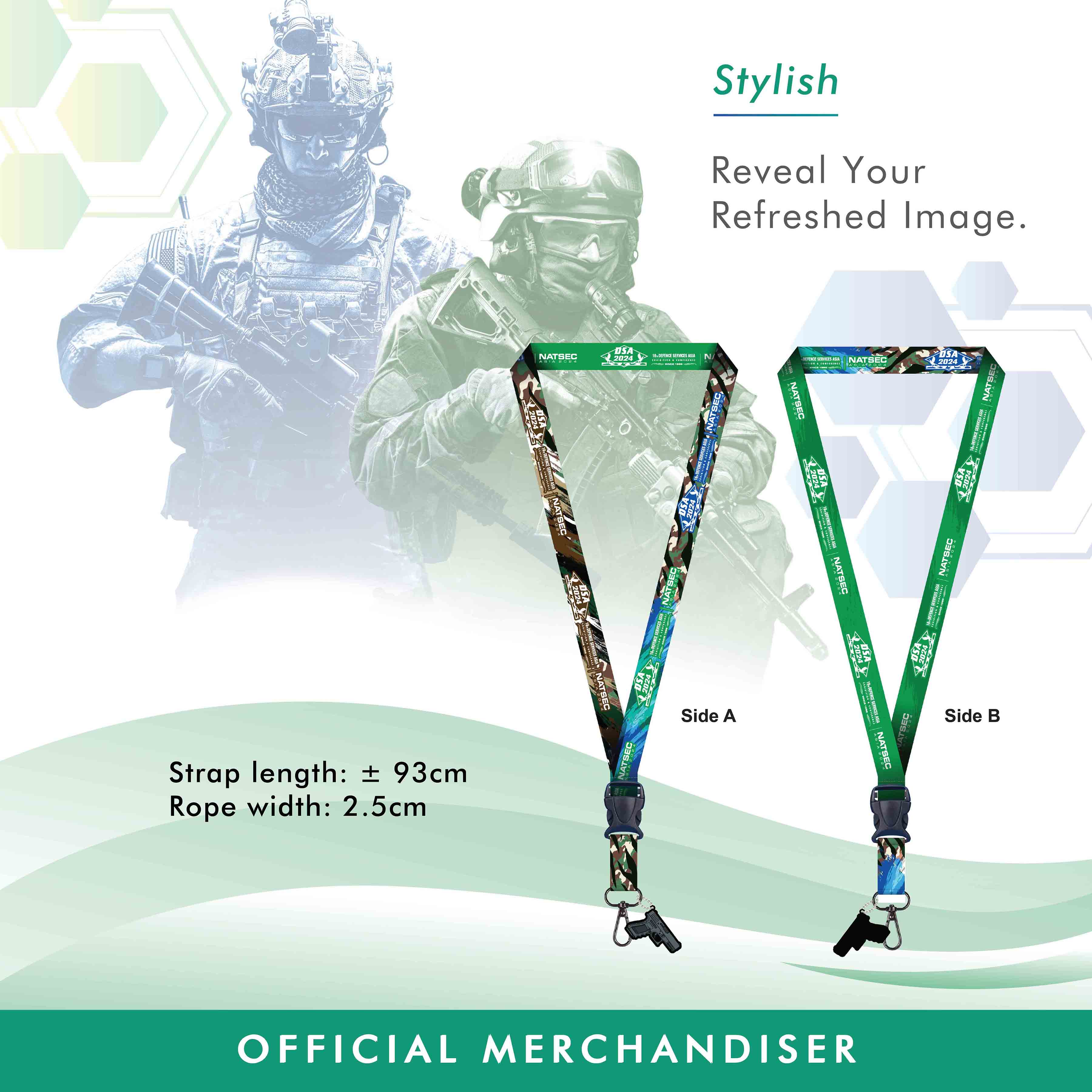 DSA 2024 Lanyard Camouflage with Rubberized Gun