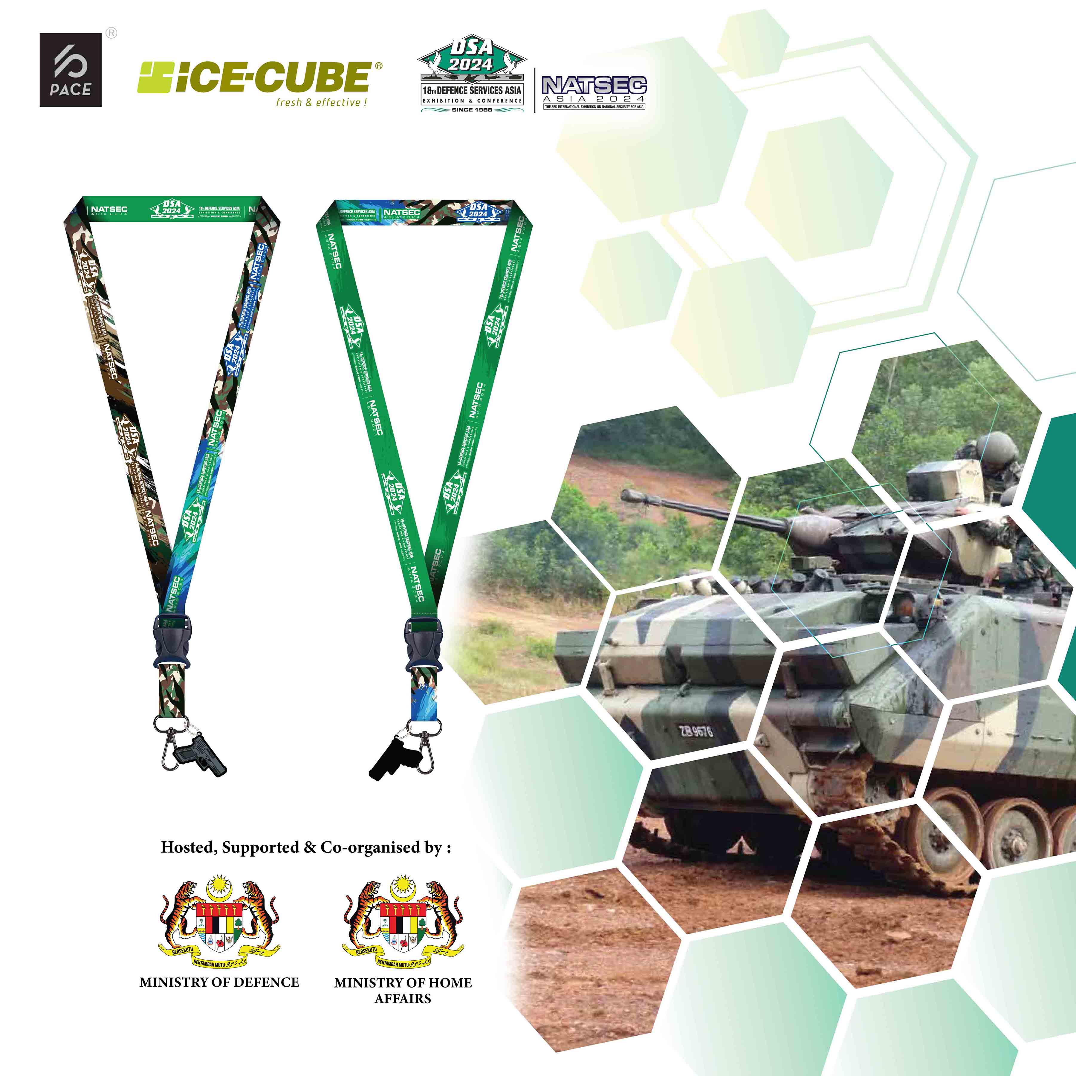 DSA 2024 Lanyard Camouflage with Rubberized Gun