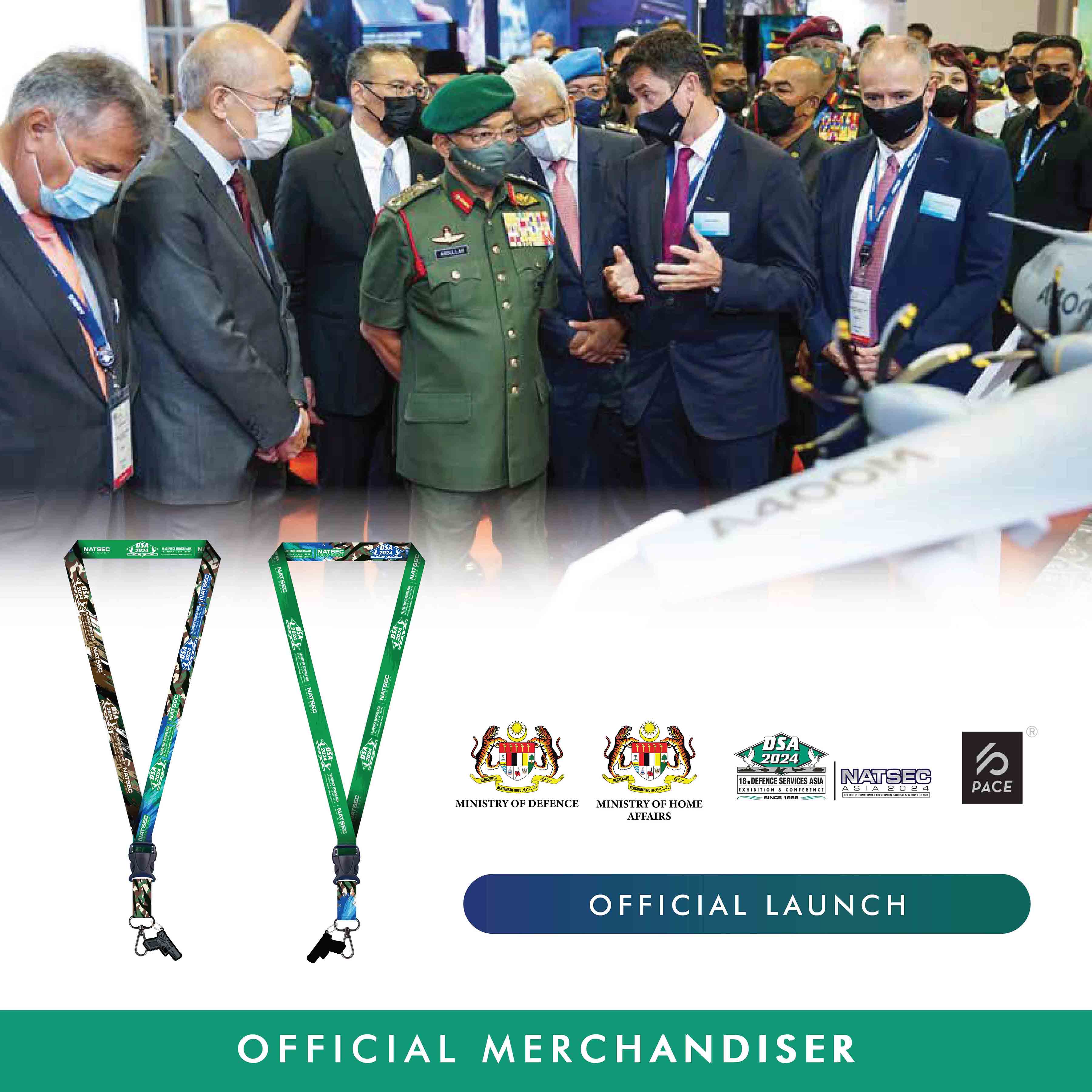 DSA 2024 Lanyard Camouflage with Rubberized Gun