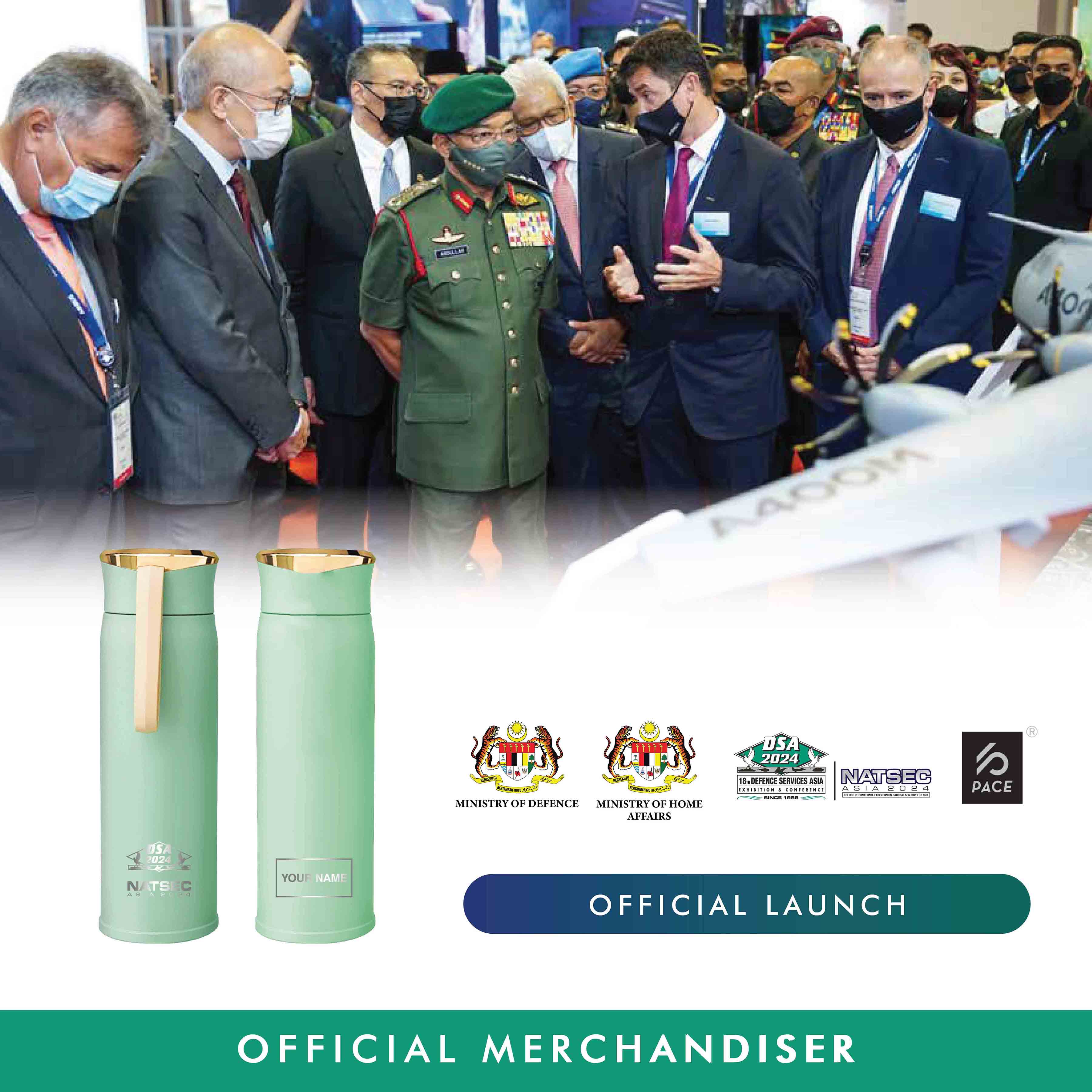 DSA 2024 LD0115 Stainless Steel Thermal Flask (Green)