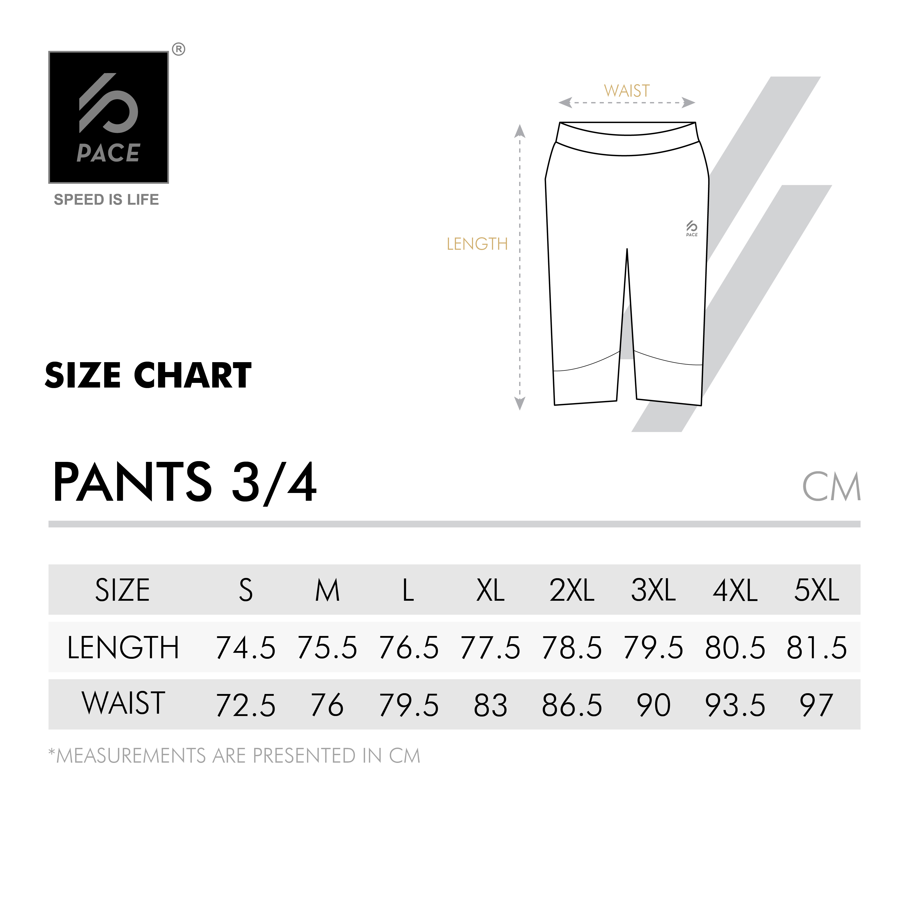 PACE Tapered Running Pants 3/4