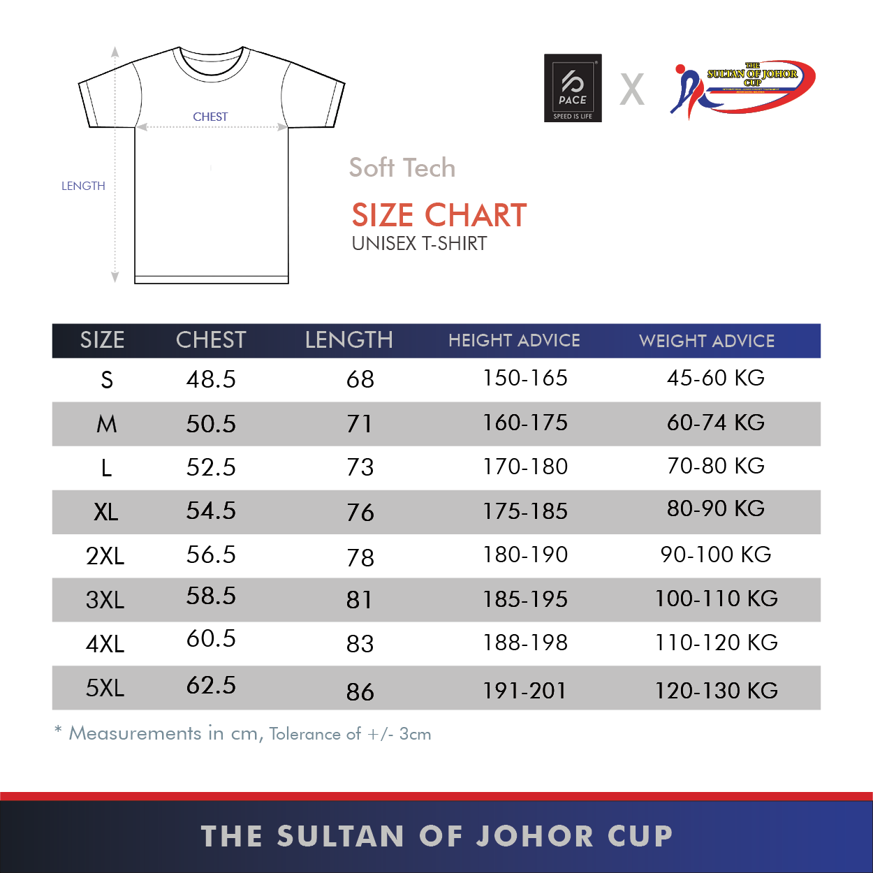 THE SULTAN OF JOHOR CUP -   ROUND NECK (WHITE /BLACK)