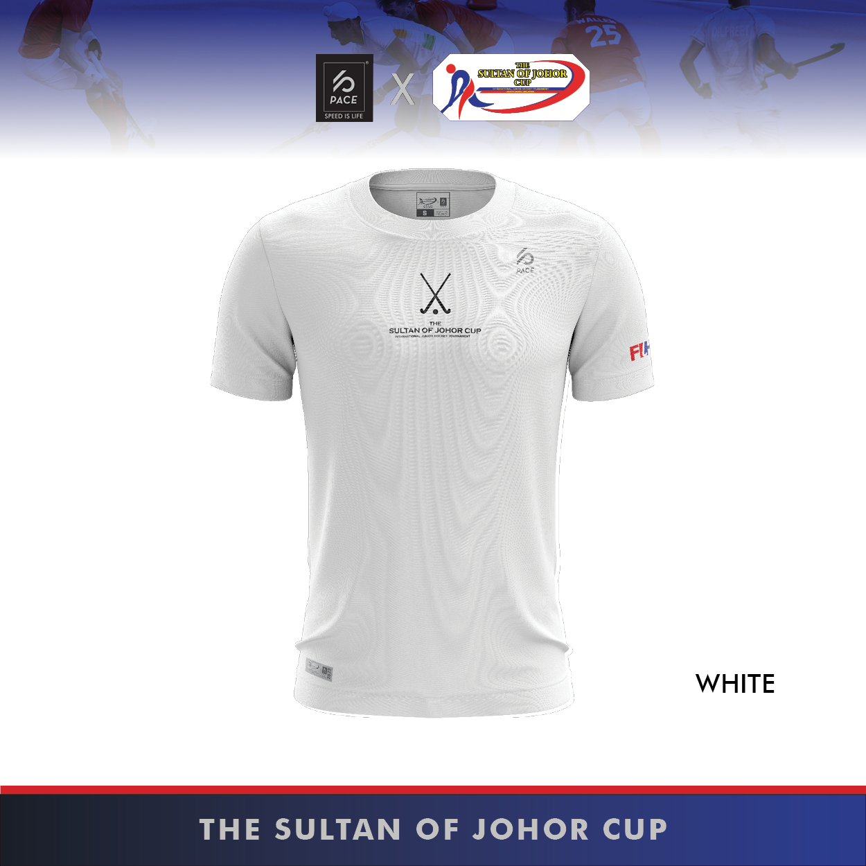 THE SULTAN OF JOHOR CUP -   ROUND NECK (WHITE /BLACK)