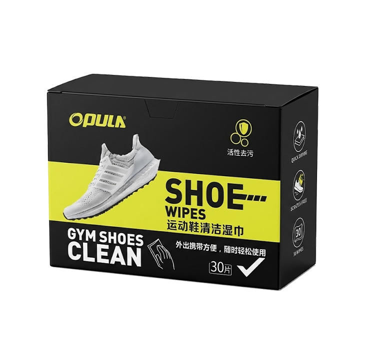 30pack/Box Shoe Wipes Disposable Shoe Cleaning Care for Sneakers - Quick Wet Wipes, Individually Wrapped