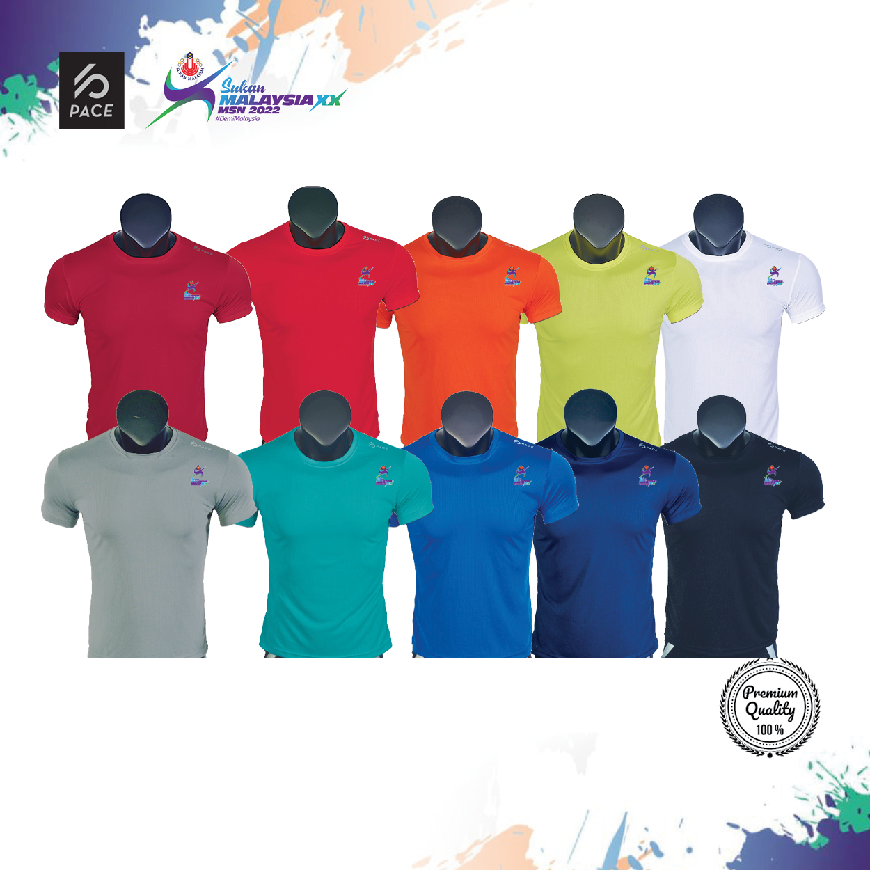 Sukan Malaysia XX MSN 2022 - SUKMA Active Dry T-Shirt (Short Sleeve) 