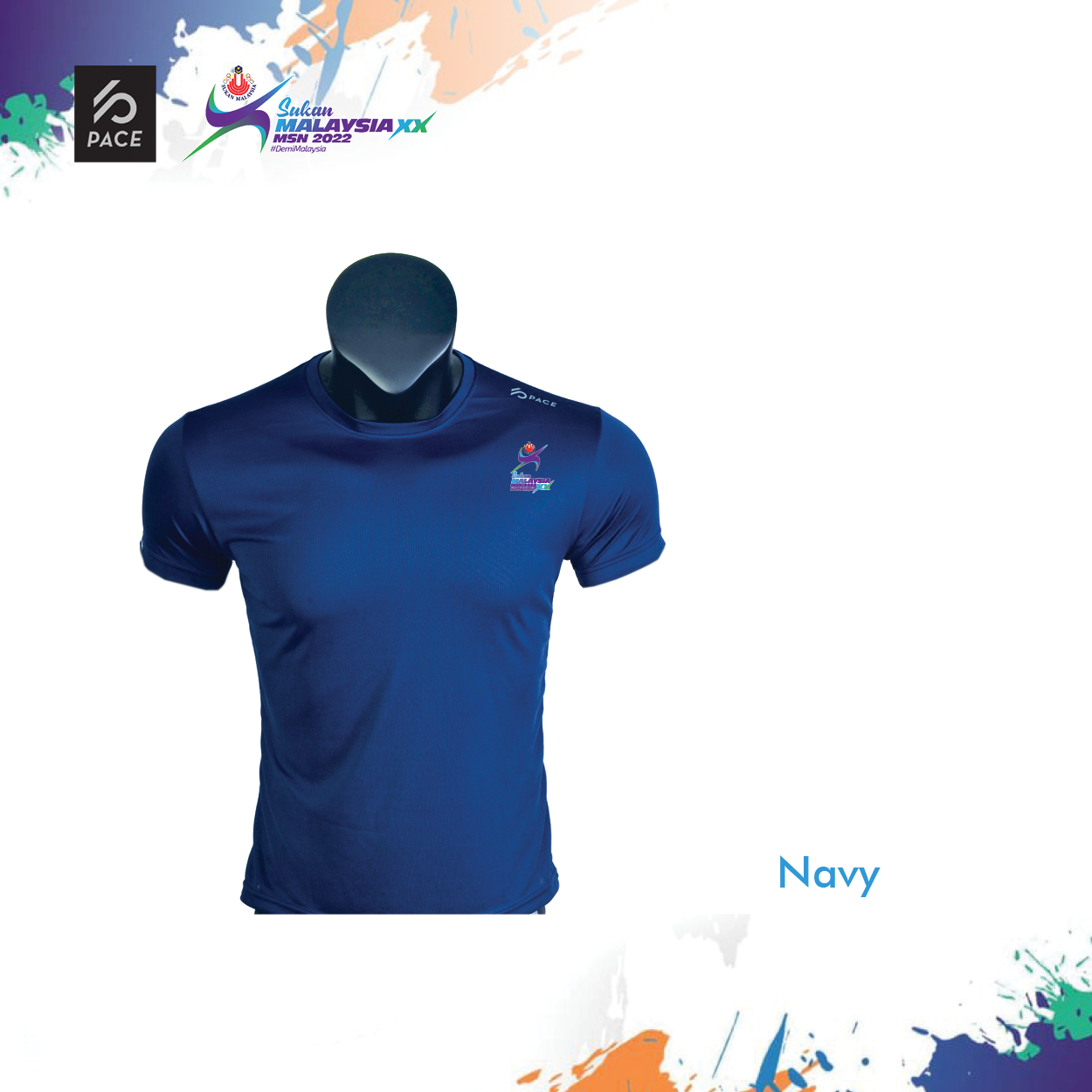 Sukan Malaysia XX MSN 2022 - SUKMA Active Dry T-Shirt (Short Sleeve) 