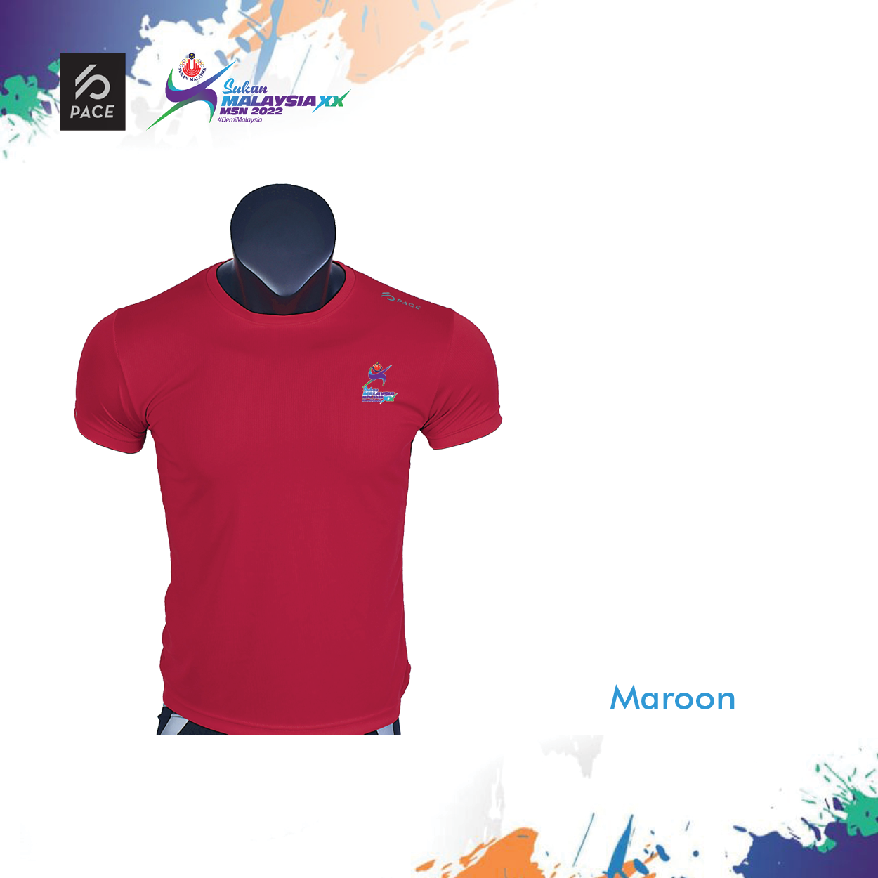 Sukan Malaysia XX MSN 2022 - SUKMA Active Dry T-Shirt (Short Sleeve) 