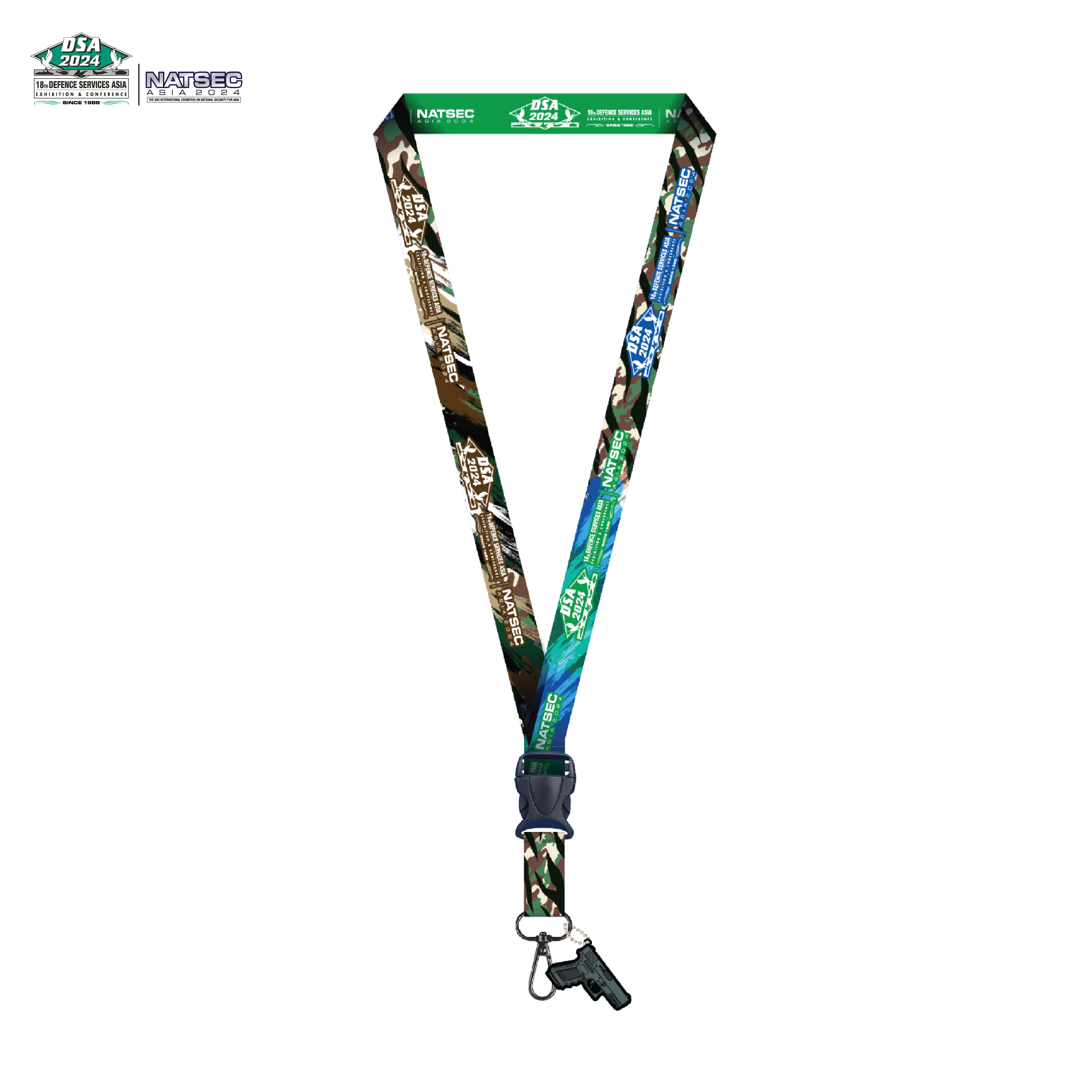 DSA 2024 Lanyard Camouflage with Rubberized Gun