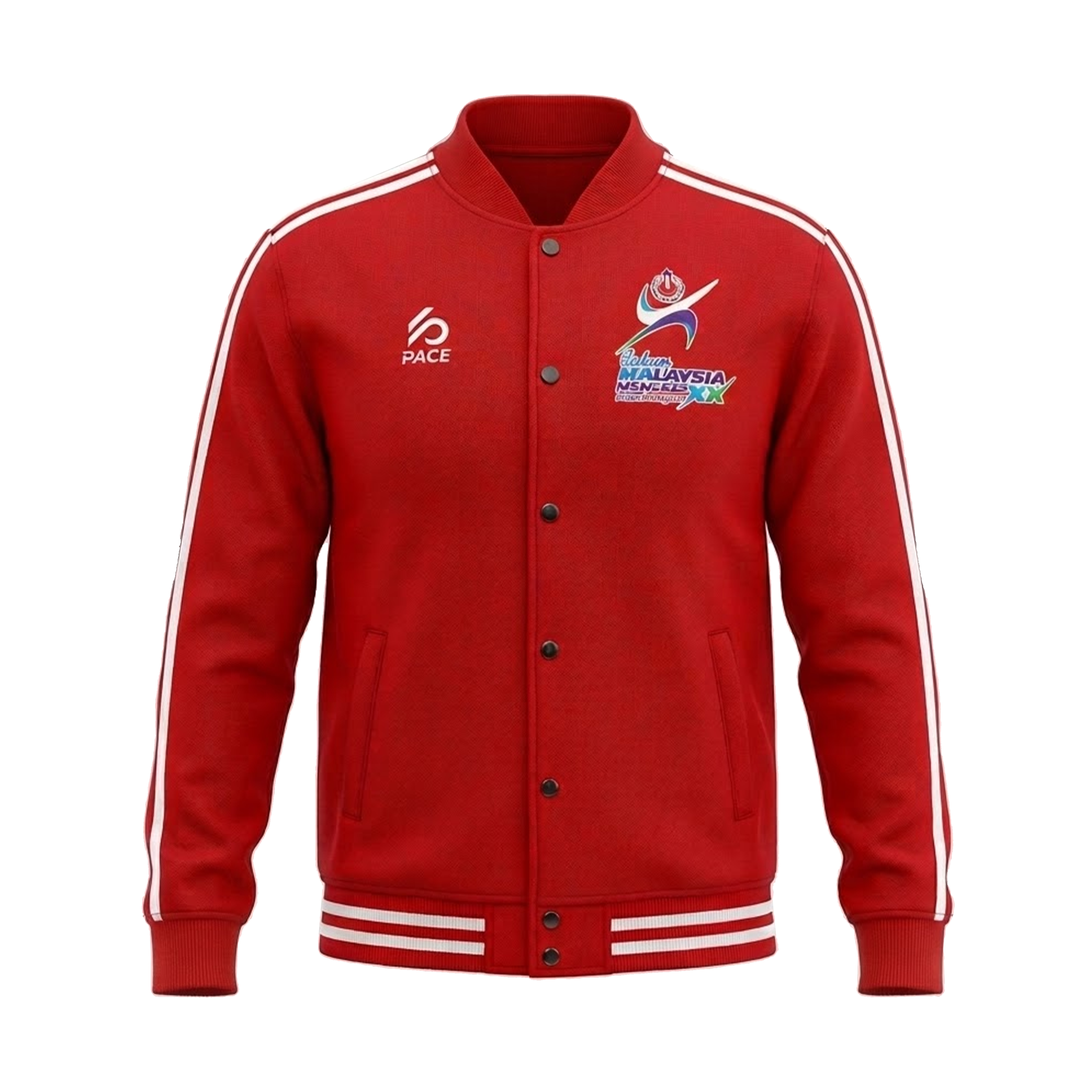 Sukan Malaysia XX MSN 2022 Baseball Jacket Red