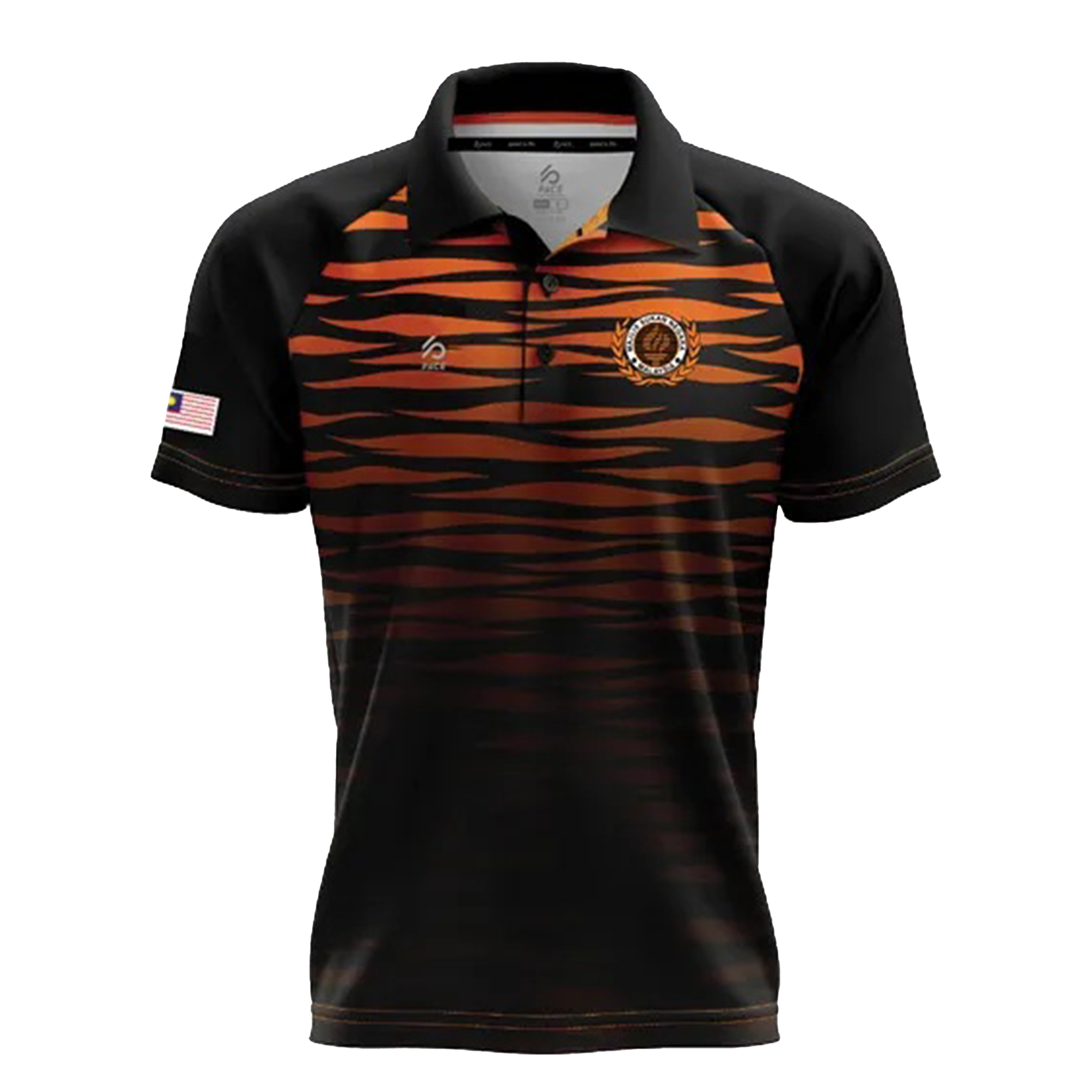 PACE TIGER STRIPE SERIES -TEAM MALAYSIA POLO TEE - BLK