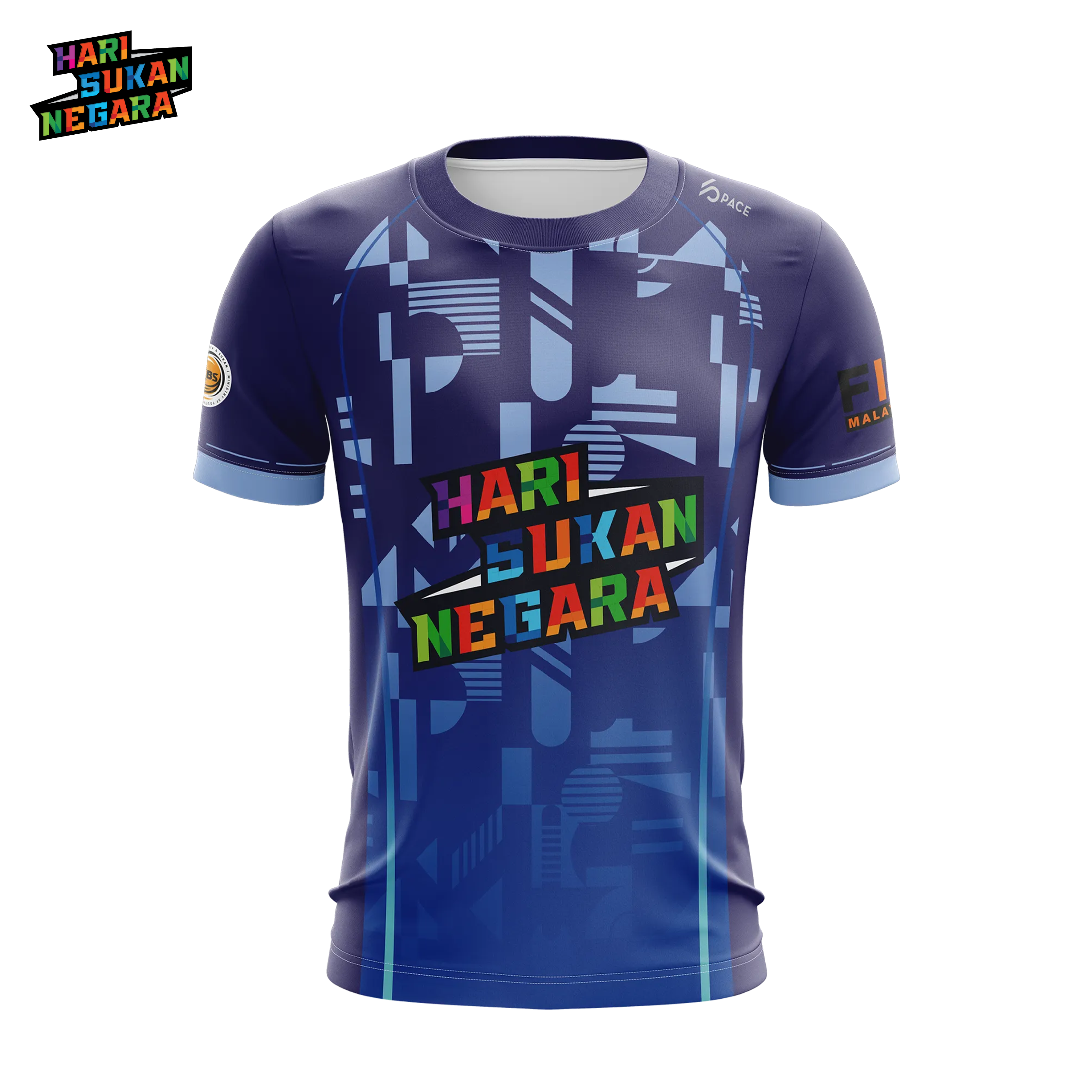 HARI SUKAN NEGARA`23 Short Sleeve Blue/Green 