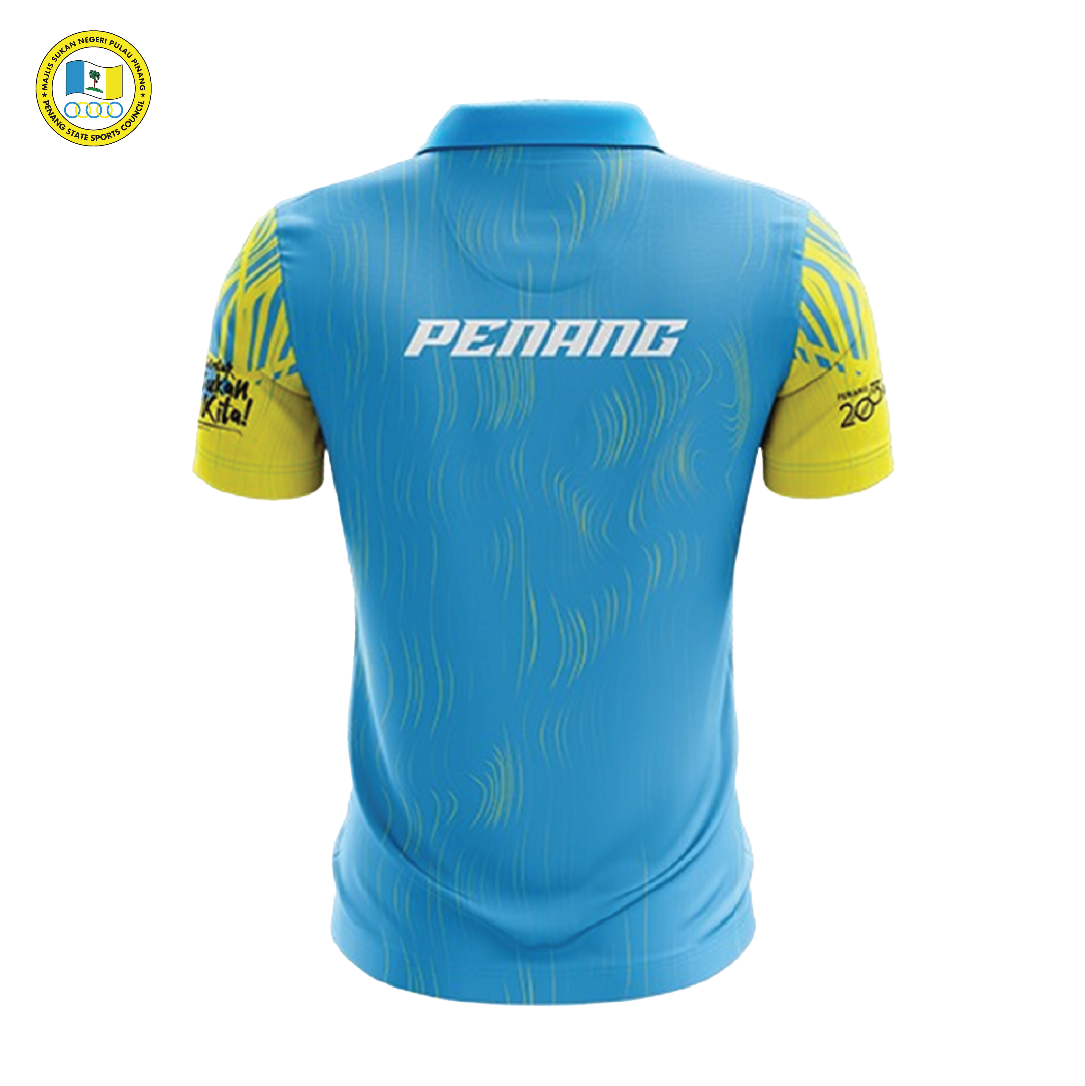 PENANG SUKMA Polo Tee Yellow Cyan