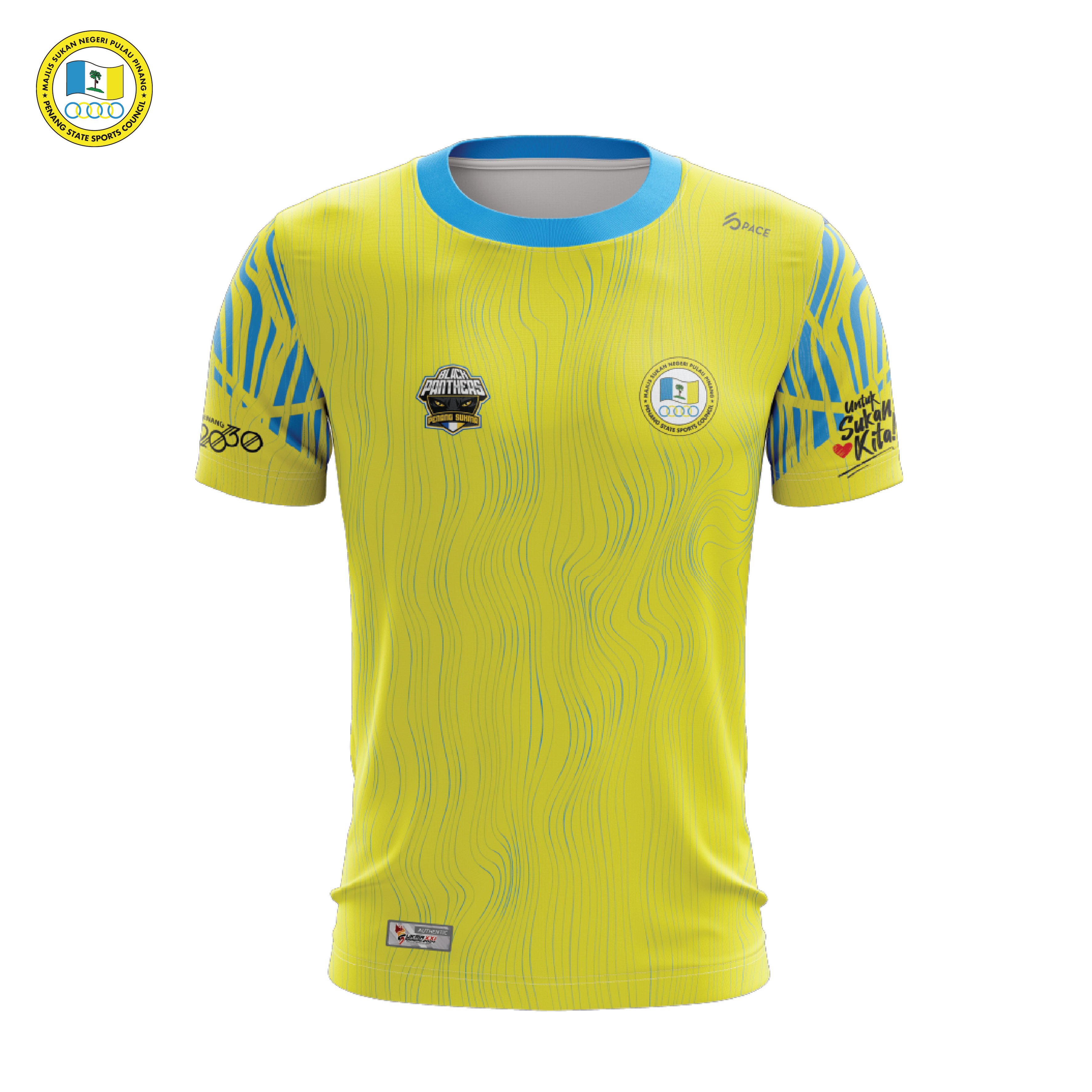 PENANG SUKMA Tee Yellow Cyan