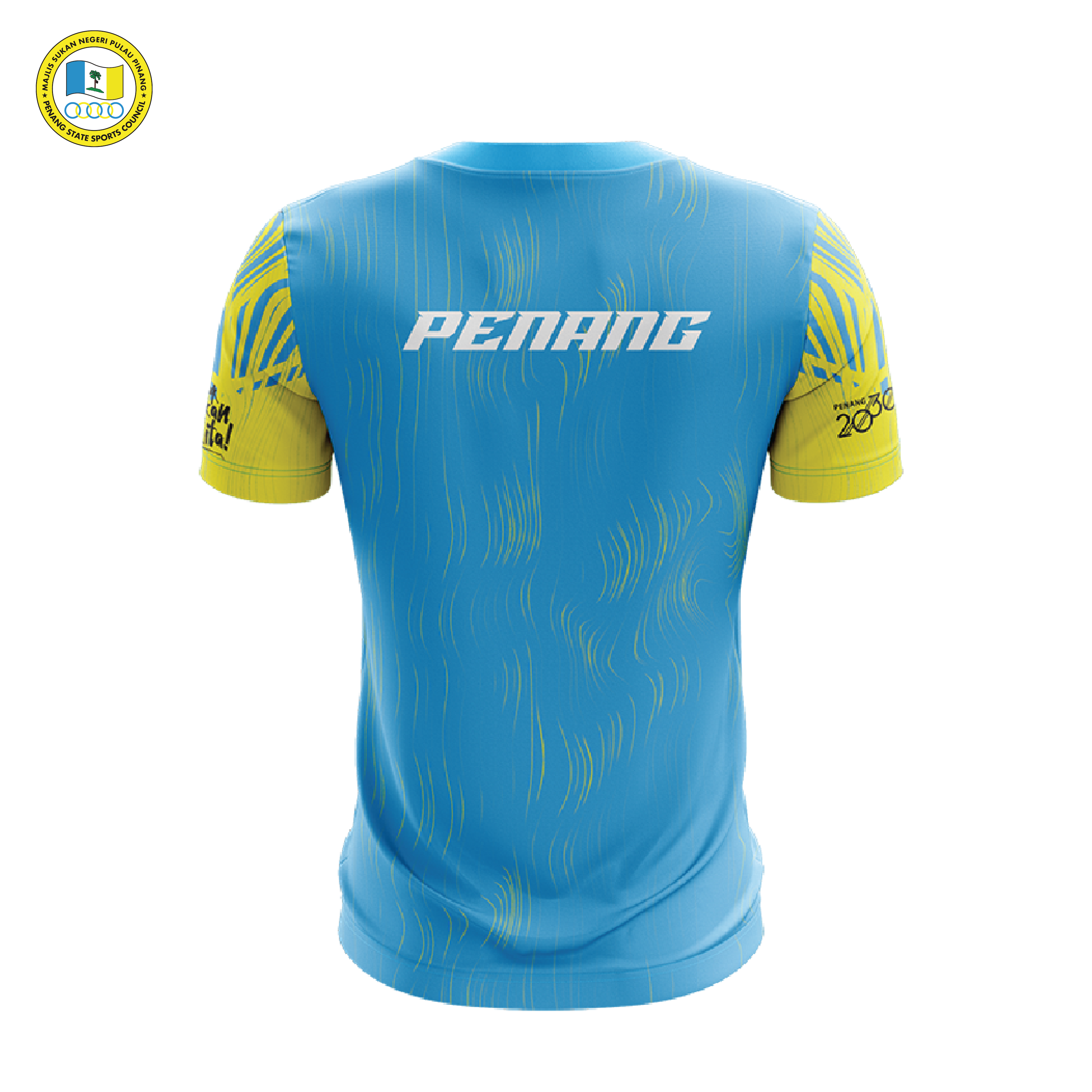PENANG SUKMA Tee Yellow Cyan