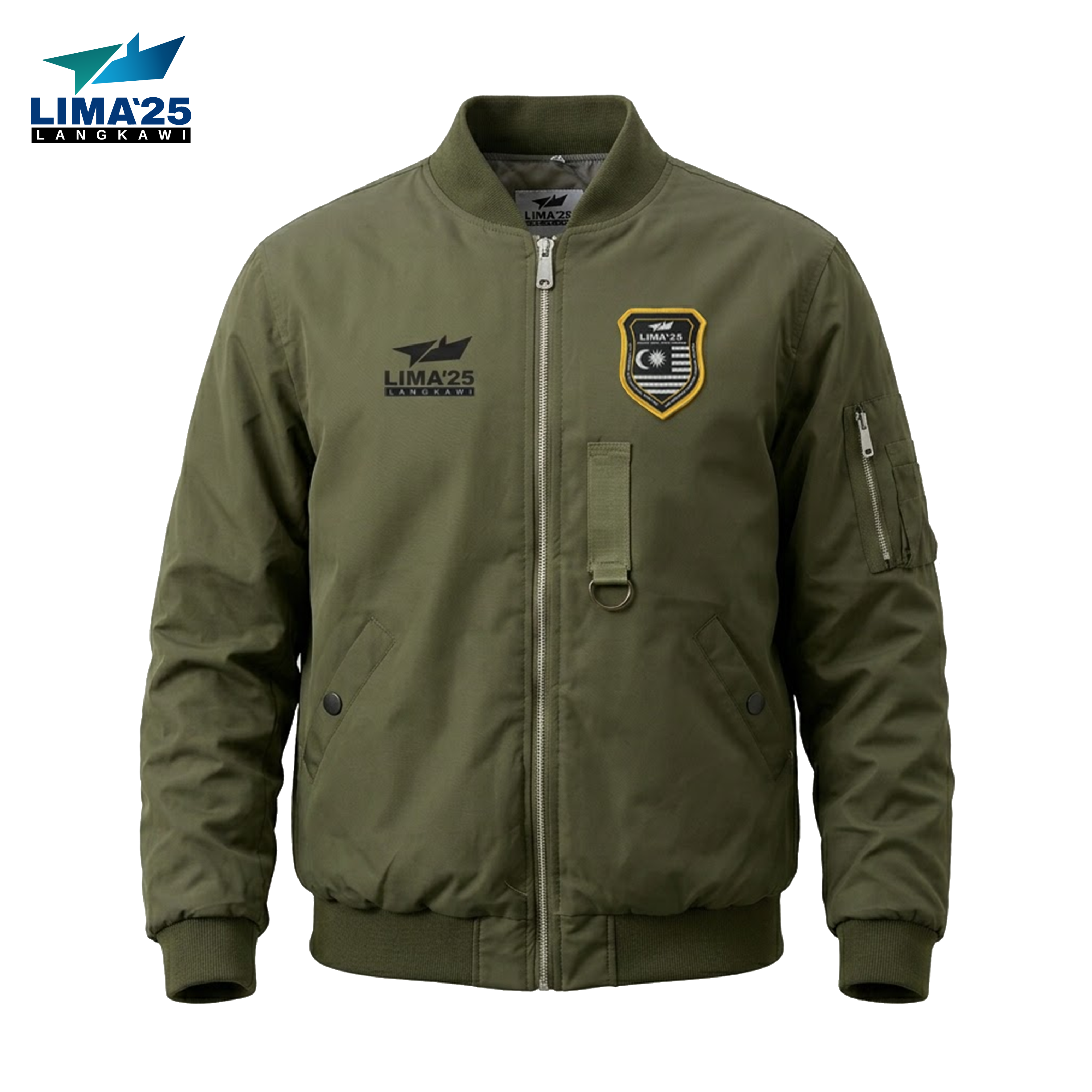 LIMA`25 Olive Strike Bomber Jacket