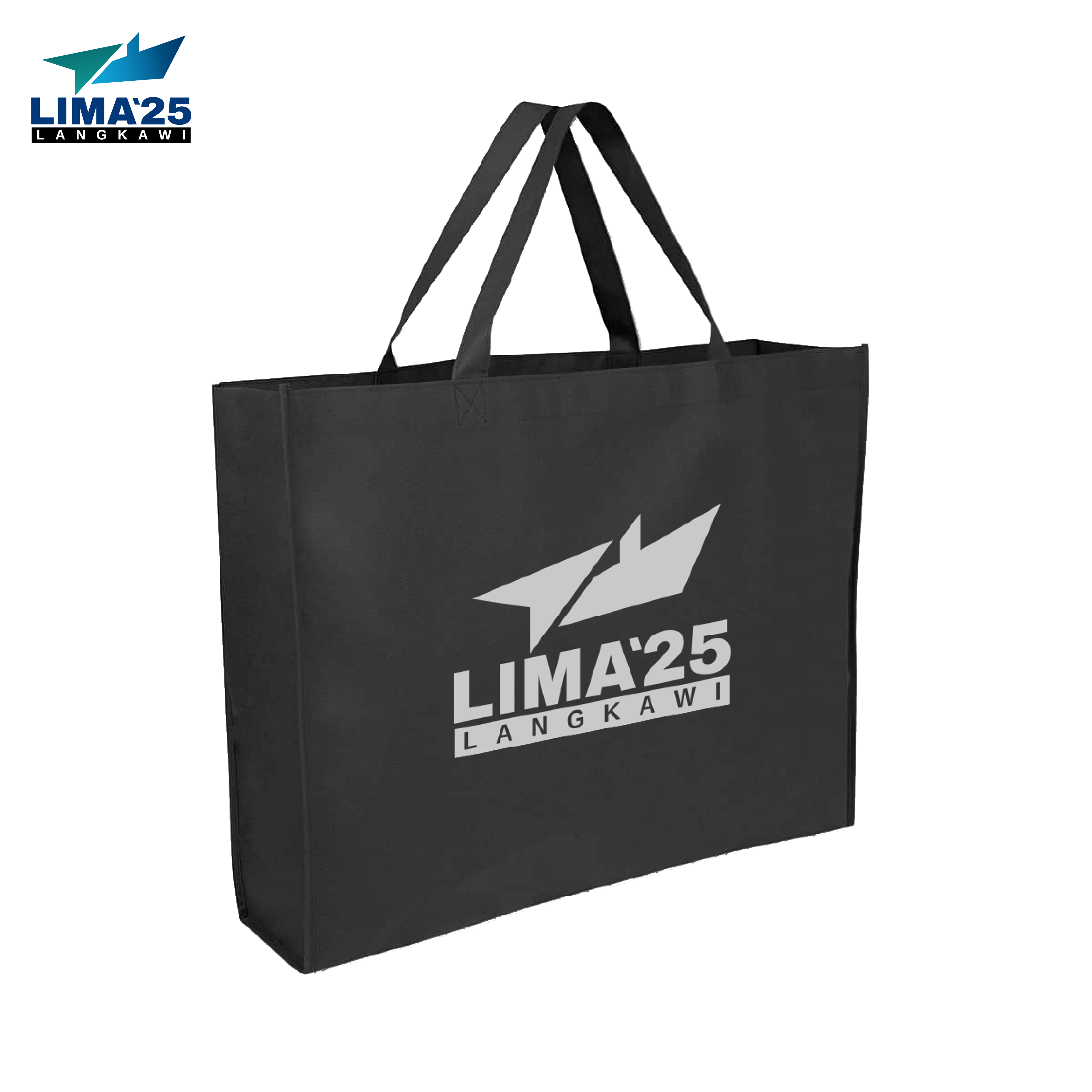 LIMA`25 Black Non-Woven Bag
