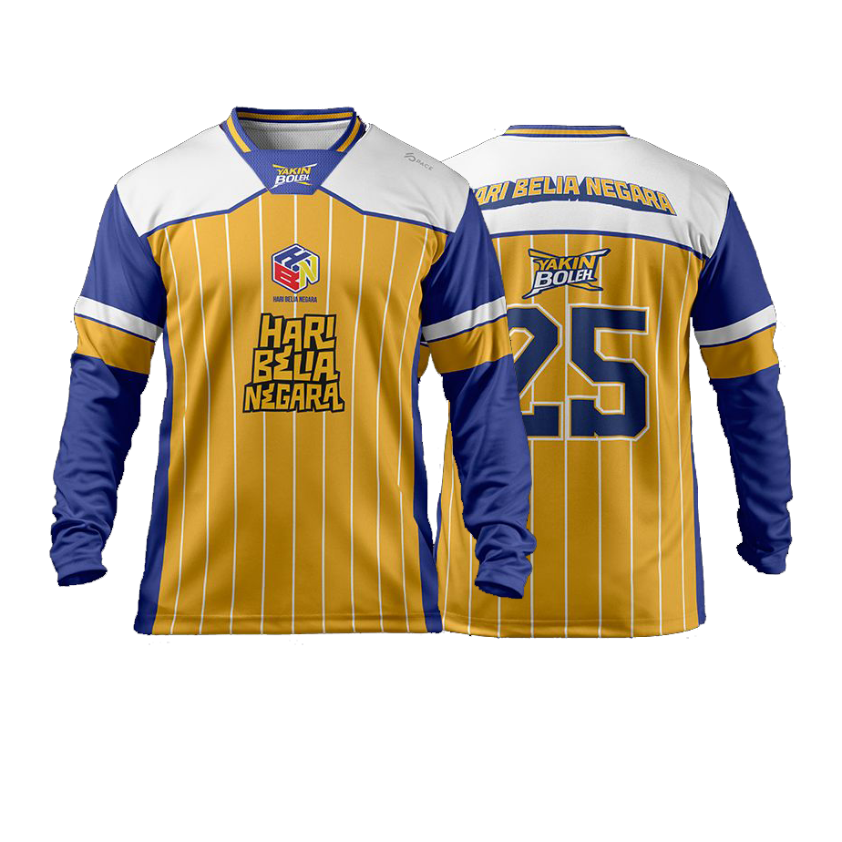 HARI BELIA NEGARA`25 Yakin Boleh NFL Jersey - Long Sleeve