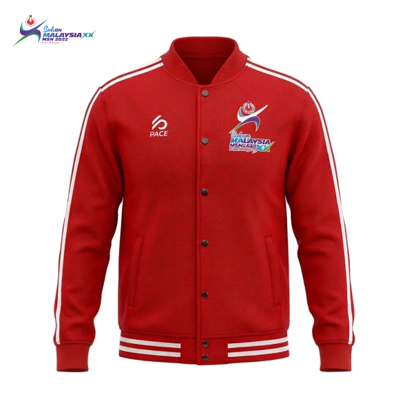 Sukan Malaysia XX MSN 2022 Baseball Jacket Red