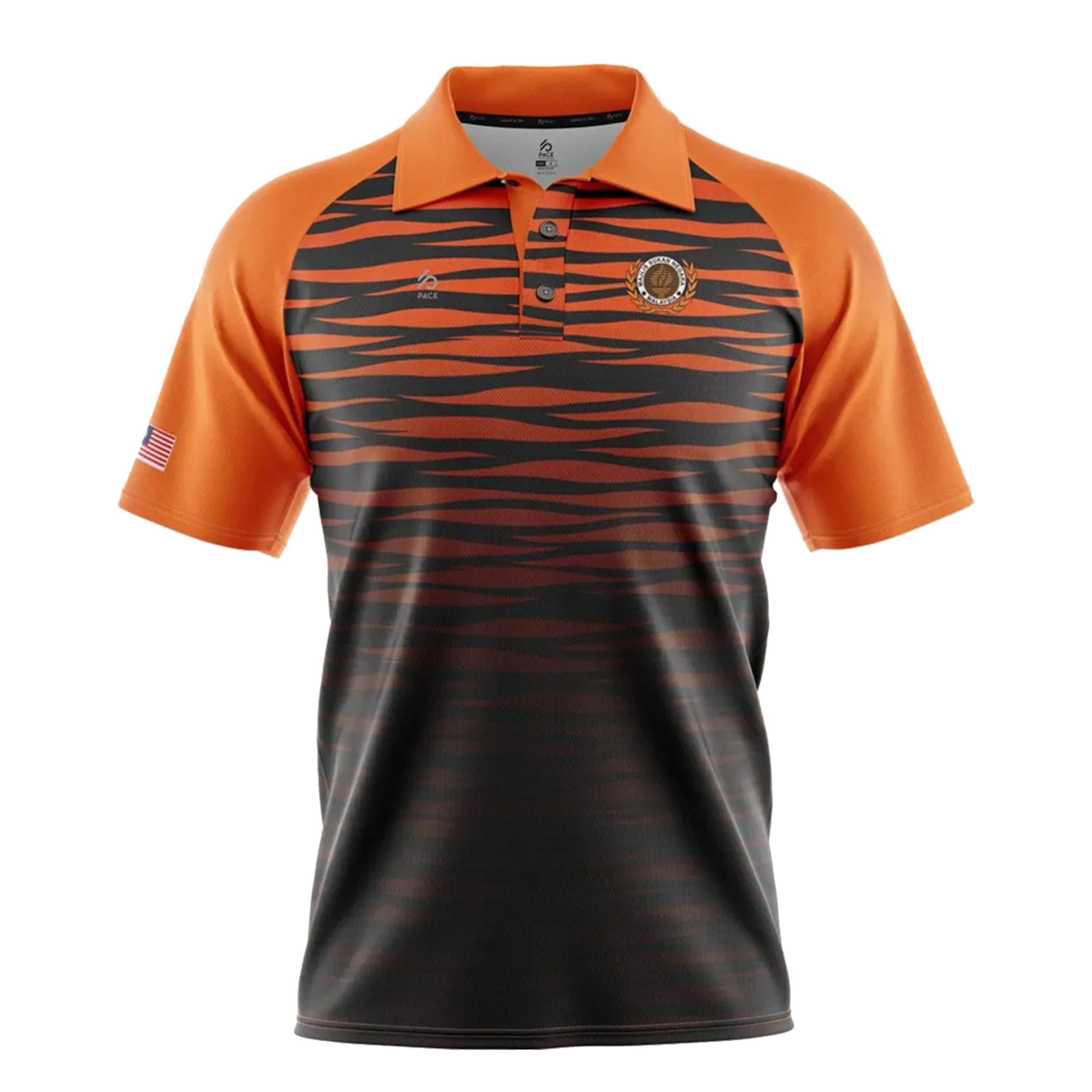 PACE TIGER STRIPE SERIES -TEAM MALAYSIA POLO TEE - ORG