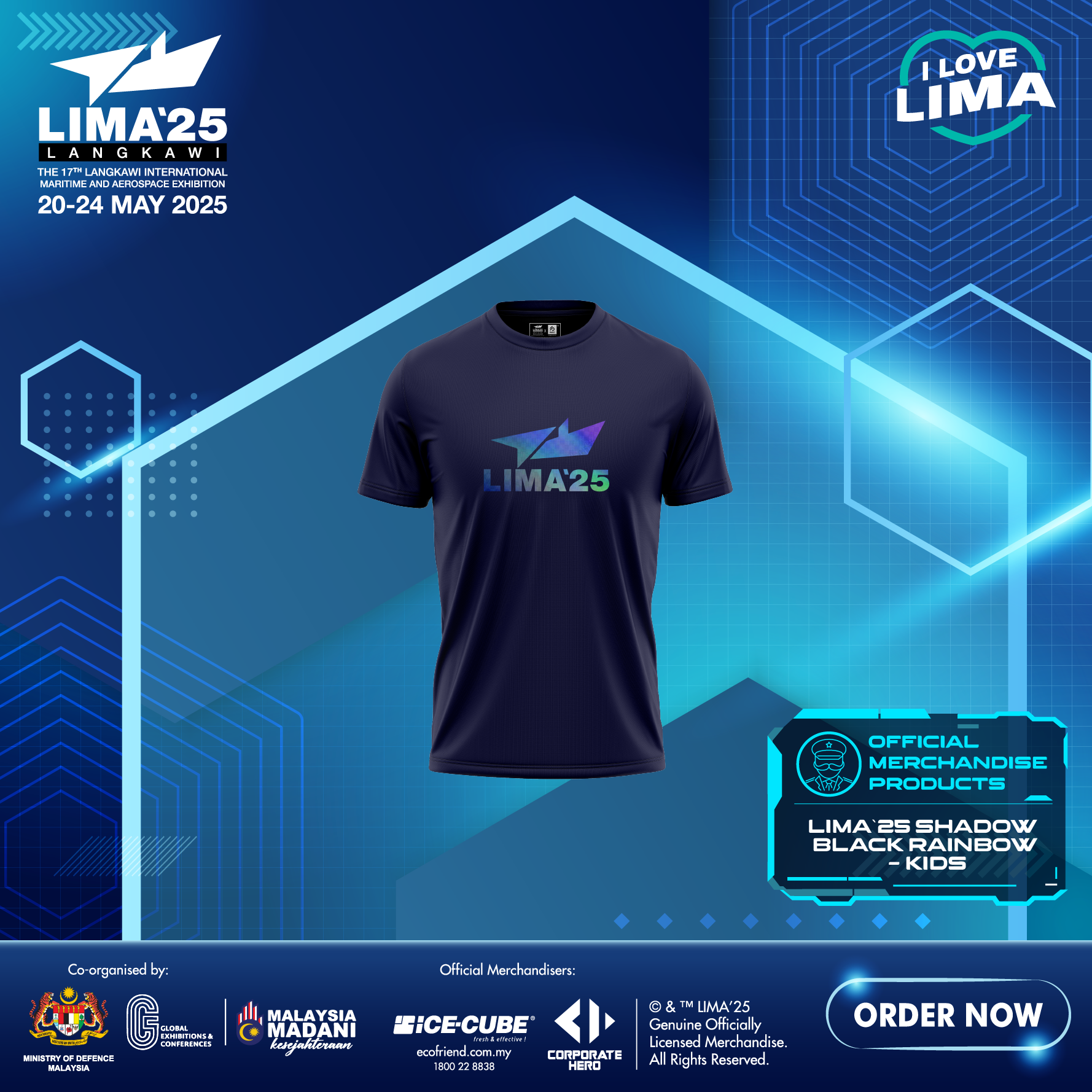 LIMA`25 Shadow Black Rainbow - Kids