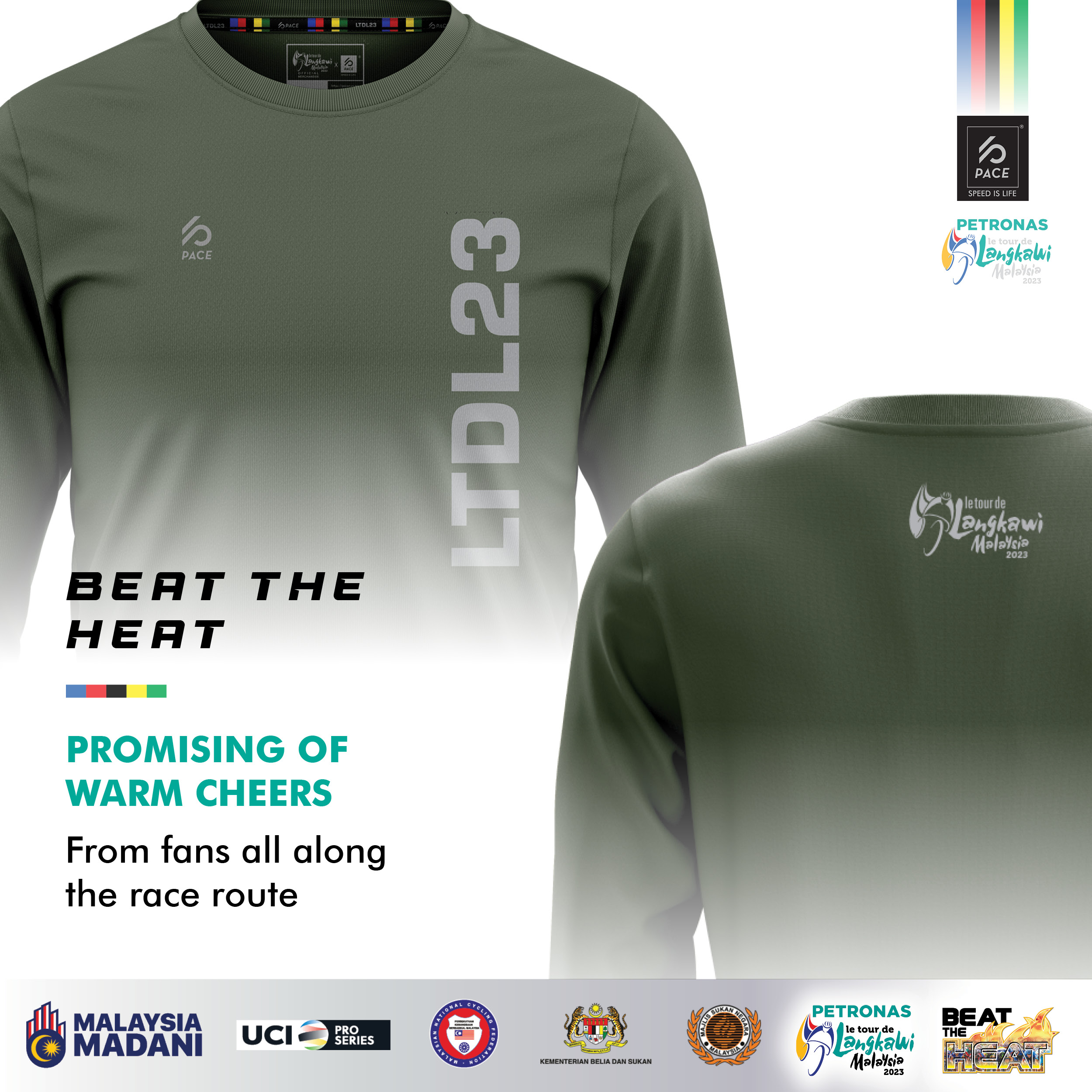 LTDL 23 REFLECTOR TEE LONG SLEEVE FOREST GREEN