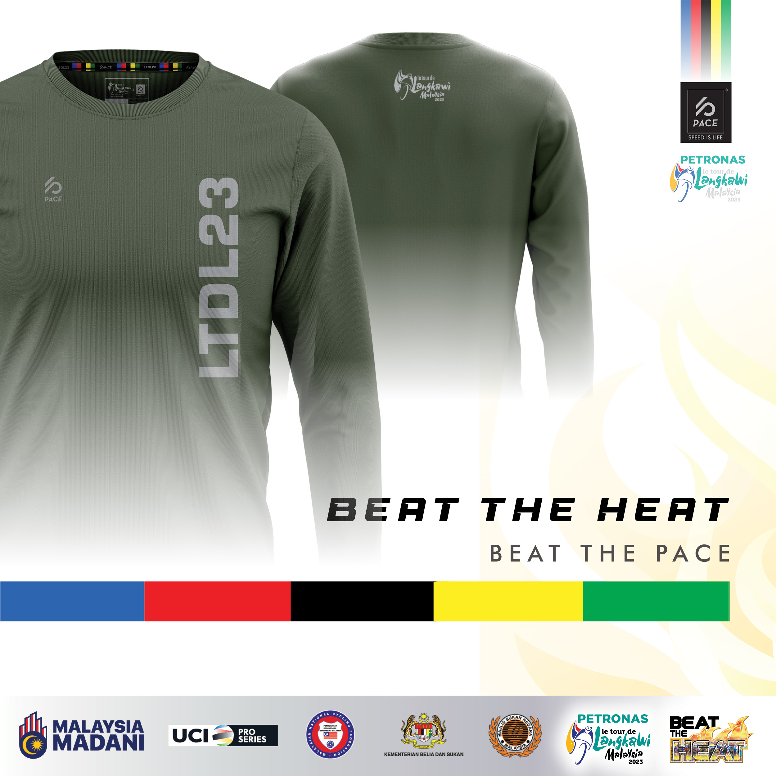 LTDL 23 REFLECTOR TEE LONG SLEEVE FOREST GREEN