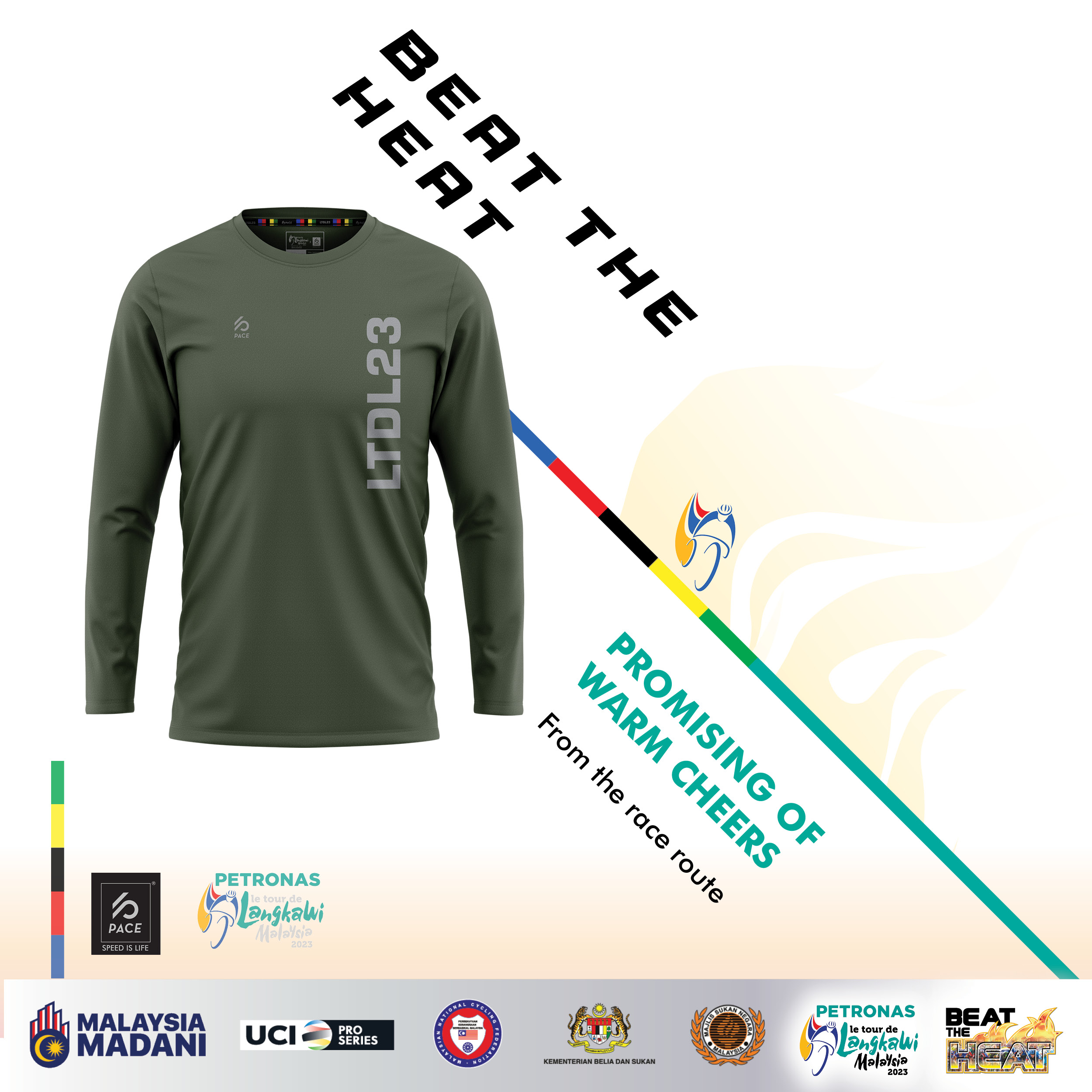 LTDL 23 REFLECTOR TEE LONG SLEEVE FOREST GREEN