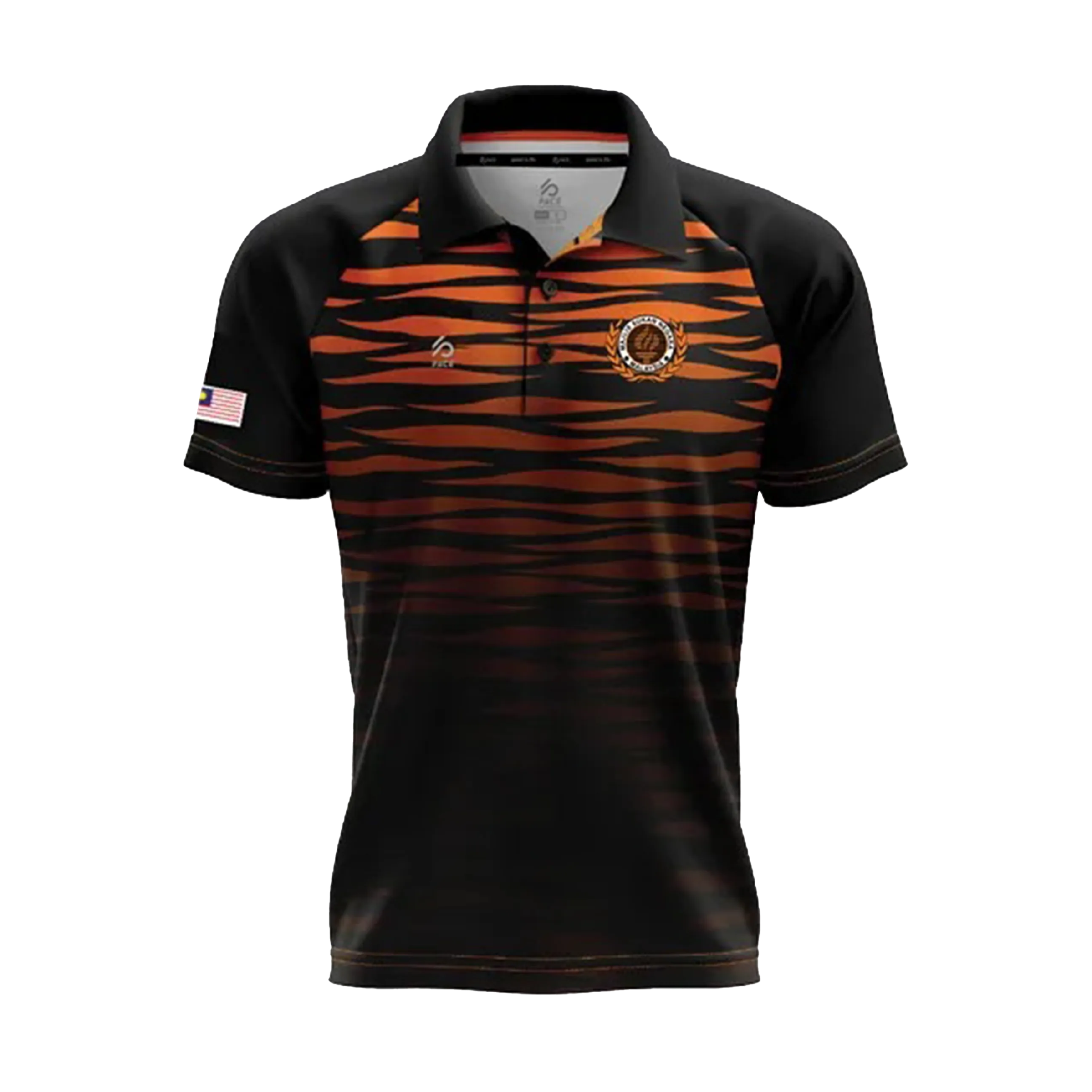TIGER STRIPE SERIES Polo Tee Black