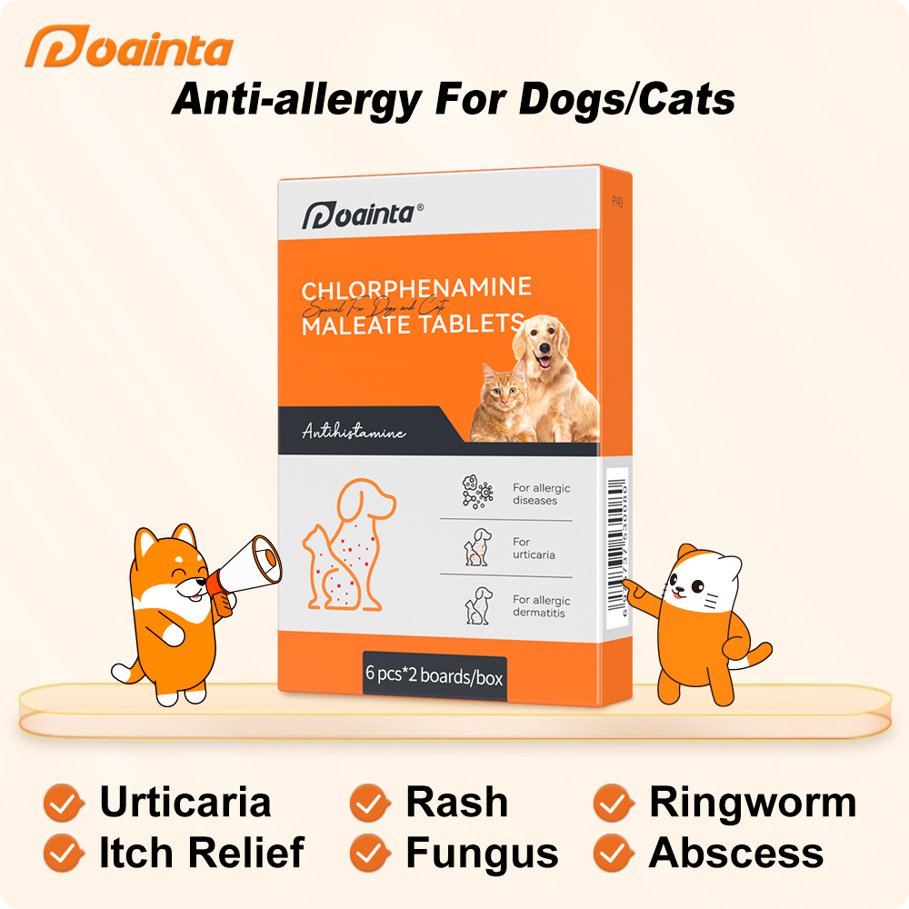 Chlorpheniramine Maleate Itchy Skin Relief Tablets For Dogs/ Cats