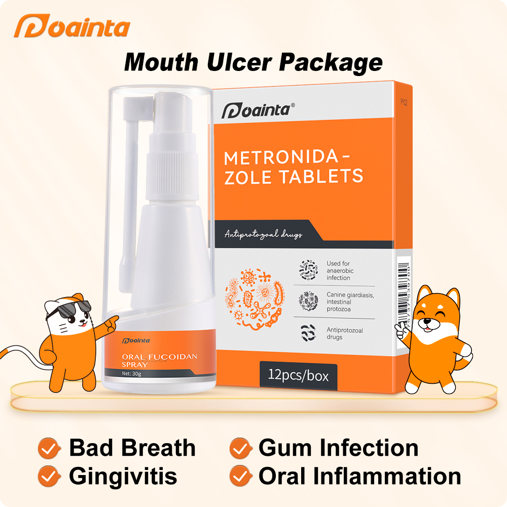 Oral Ulcer Bundle-Oral Spray+Metronidazole Tablets